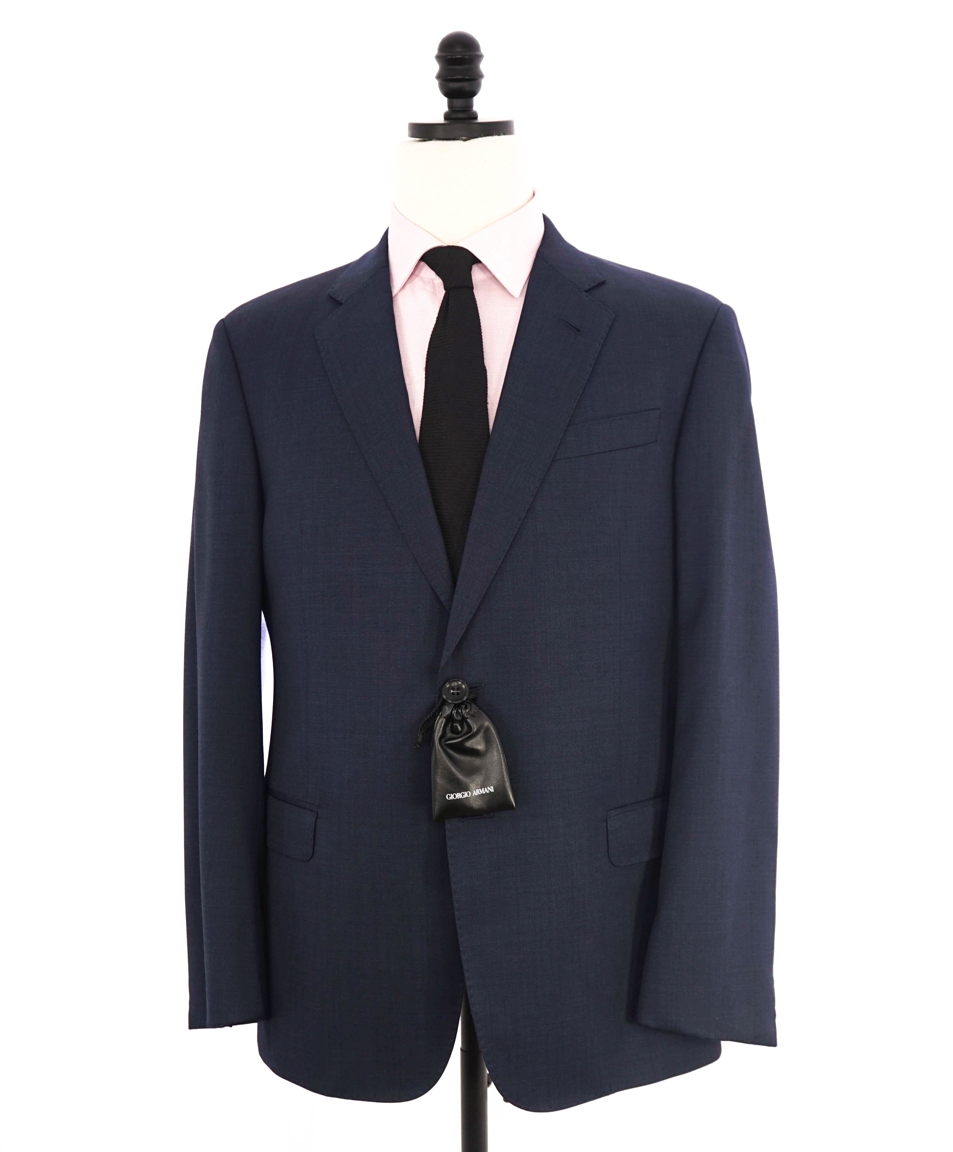 $3,795 GIORGIO ARMANI - "SOFT" Navy Blue Notch Lapel SUPER 150's Suit - 42S