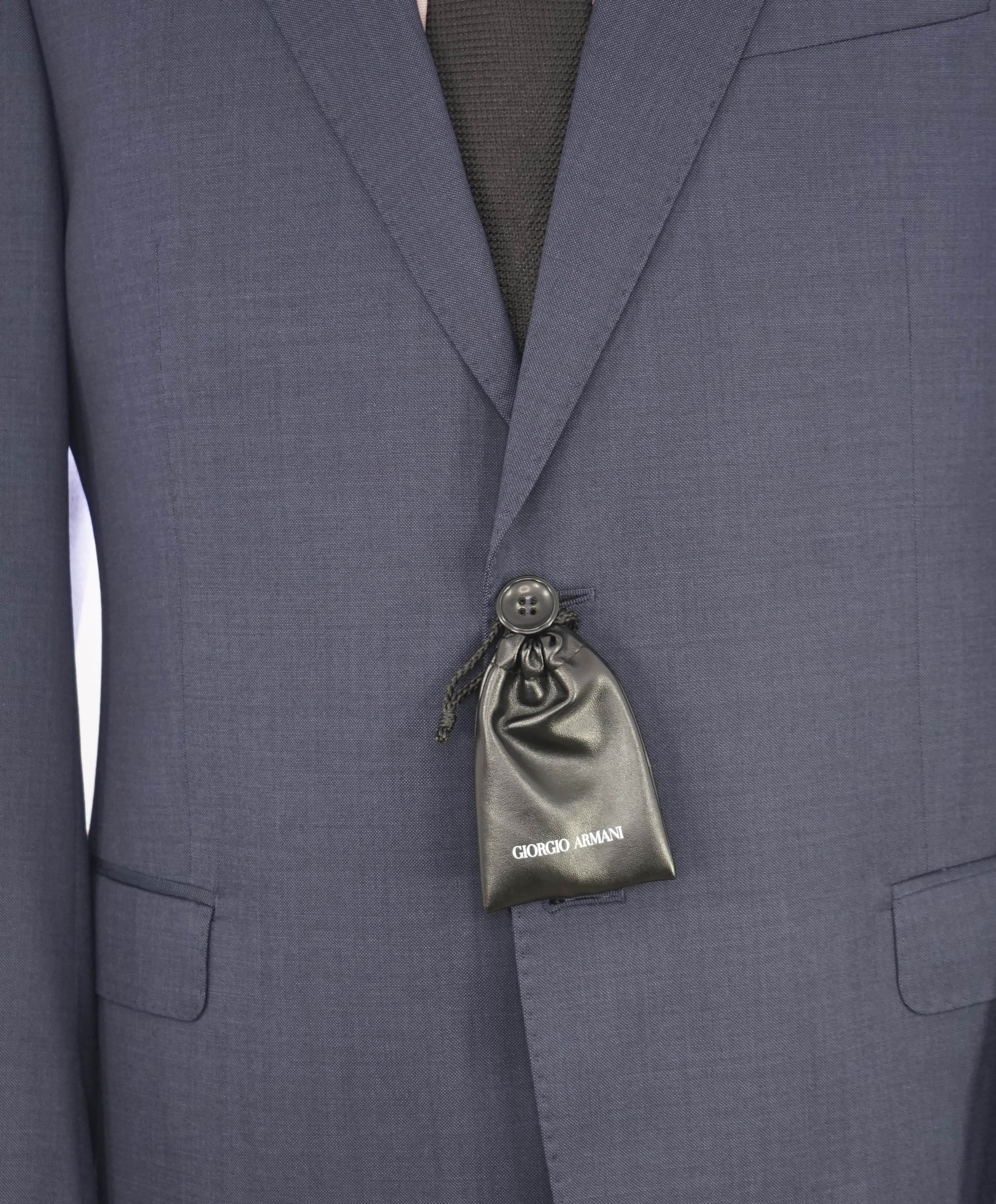 $3,795 GIORGIO ARMANI - "SOFT" Navy Blue Notch Lapel SUPER 150's Suit - 42S