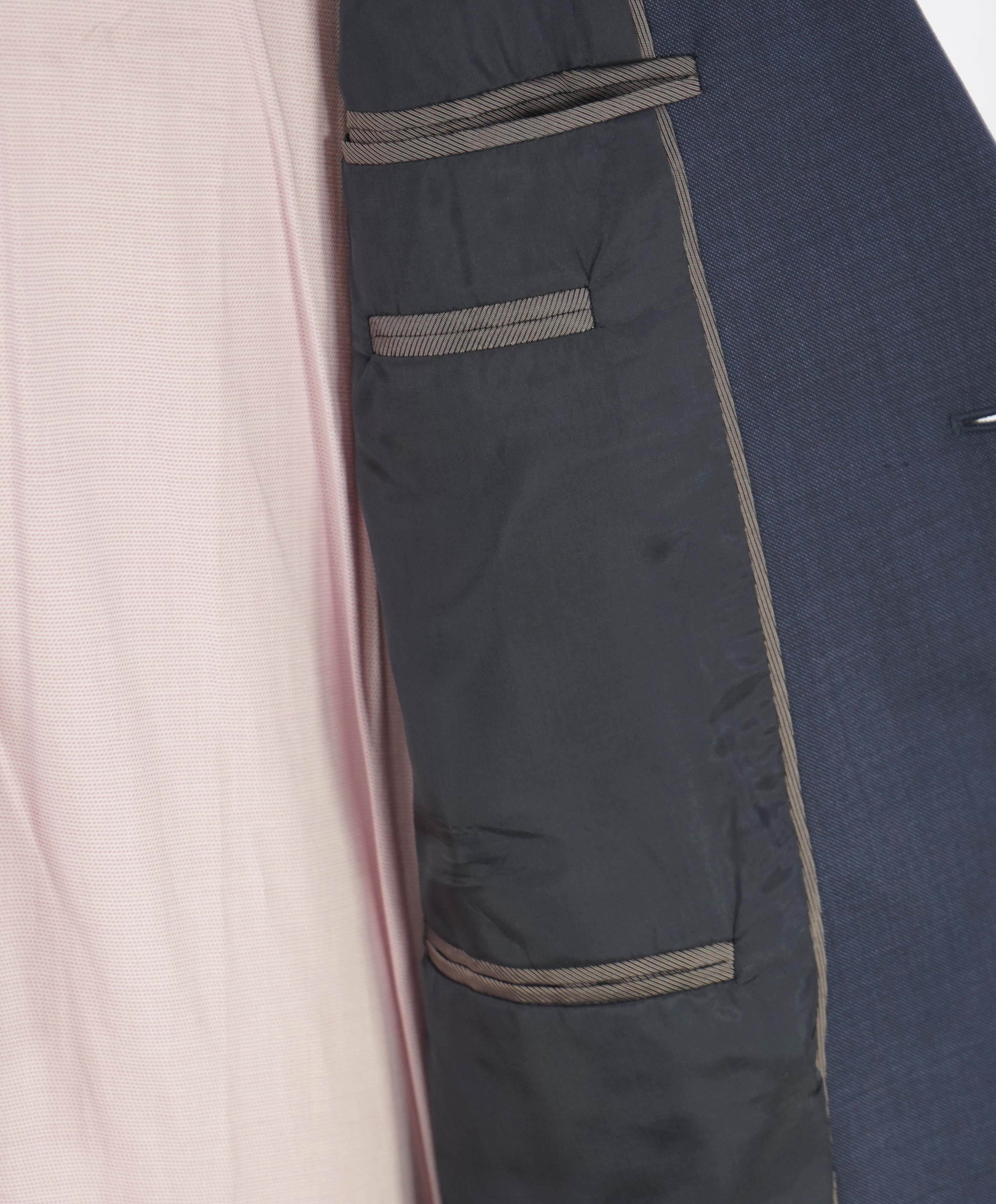 $3,795 GIORGIO ARMANI - "SOFT" Navy Blue Notch Lapel SUPER 150's Suit - 42S