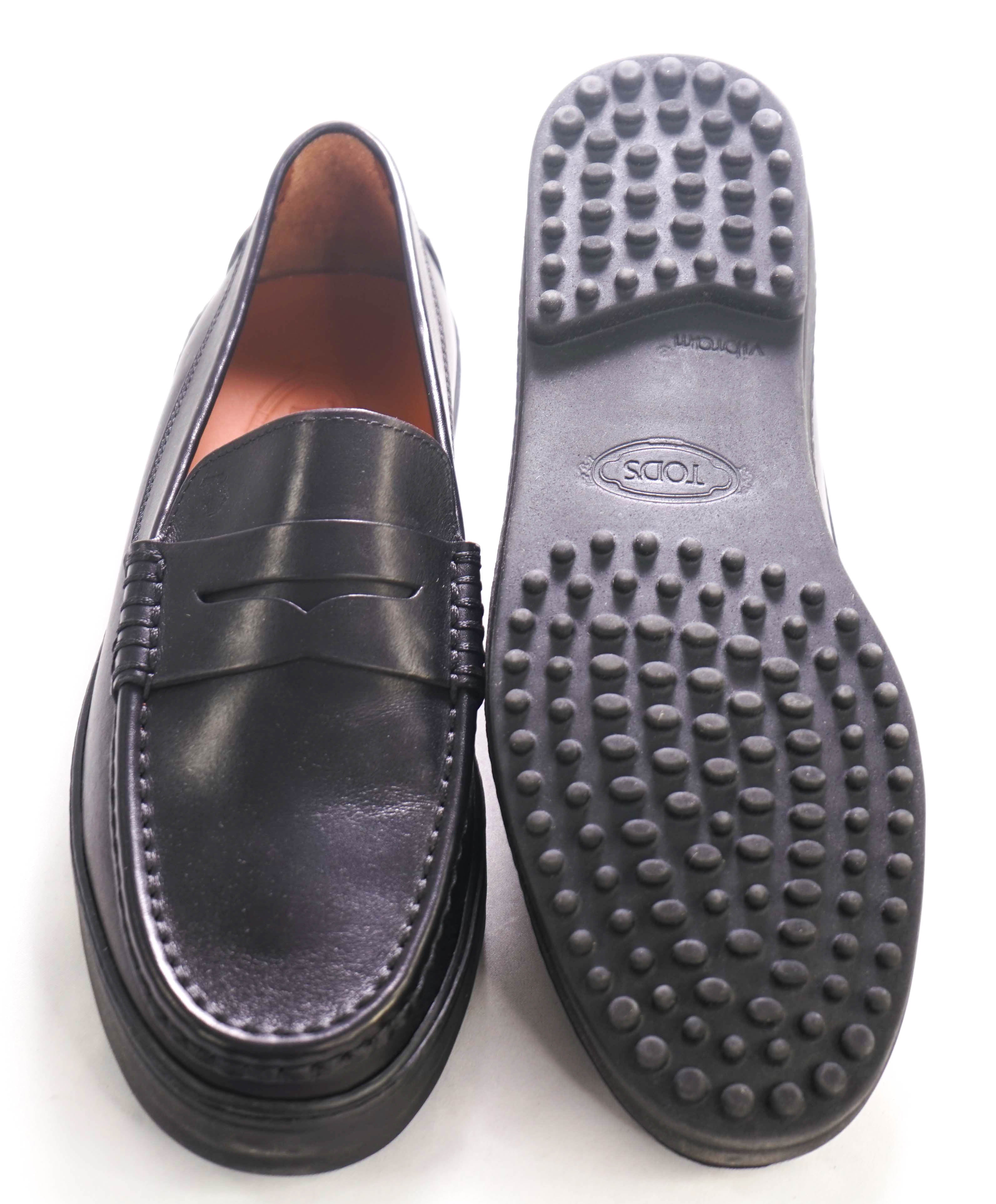 TOD’S - Black Leather Penny Loafers “Boston TURIN” - 10US (9.5T)