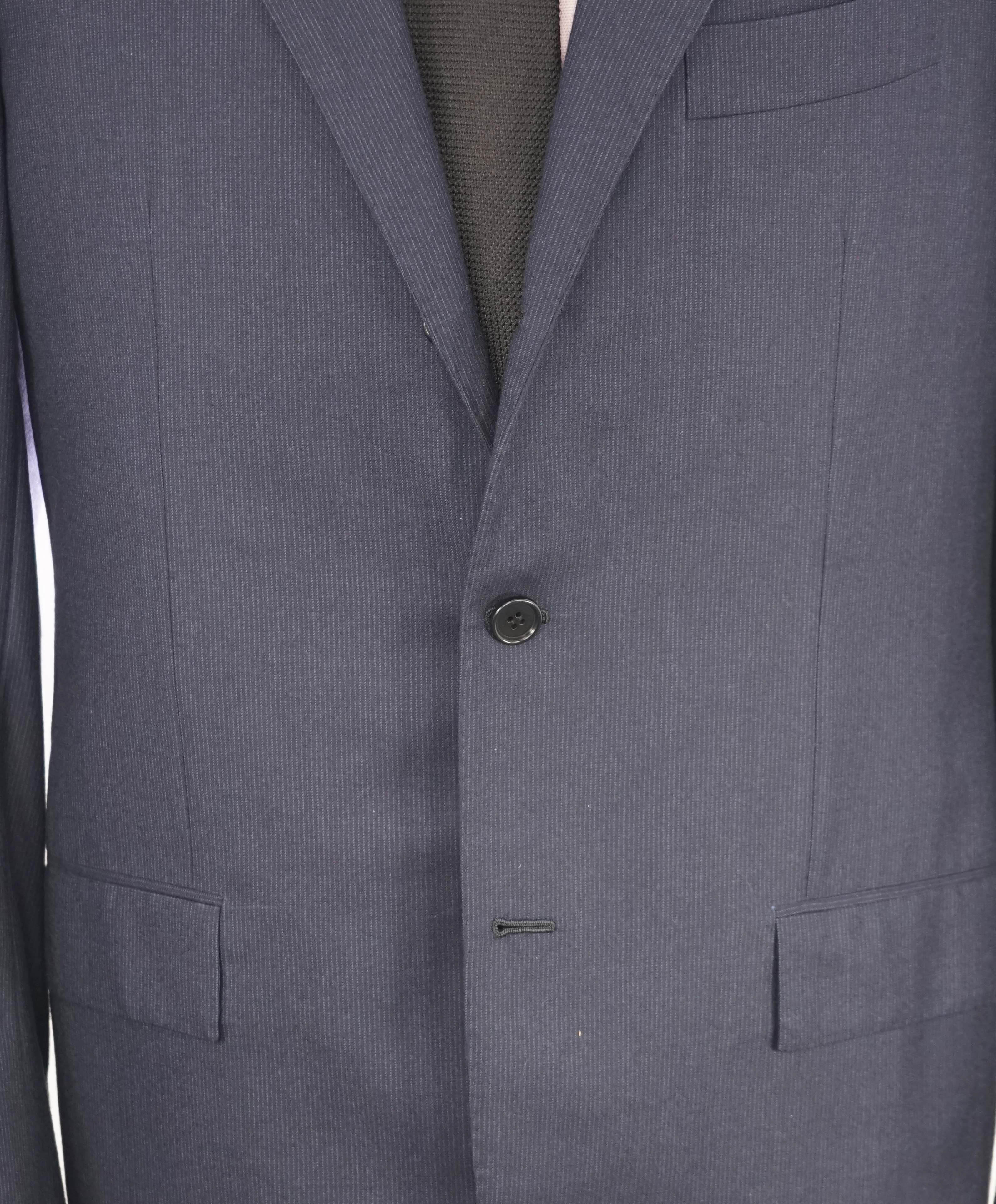 $10,000 KITON - "DIAMANTE BLUE" Iconic Textured Navy Suit 2-3 Button Roll Lapel - 42R