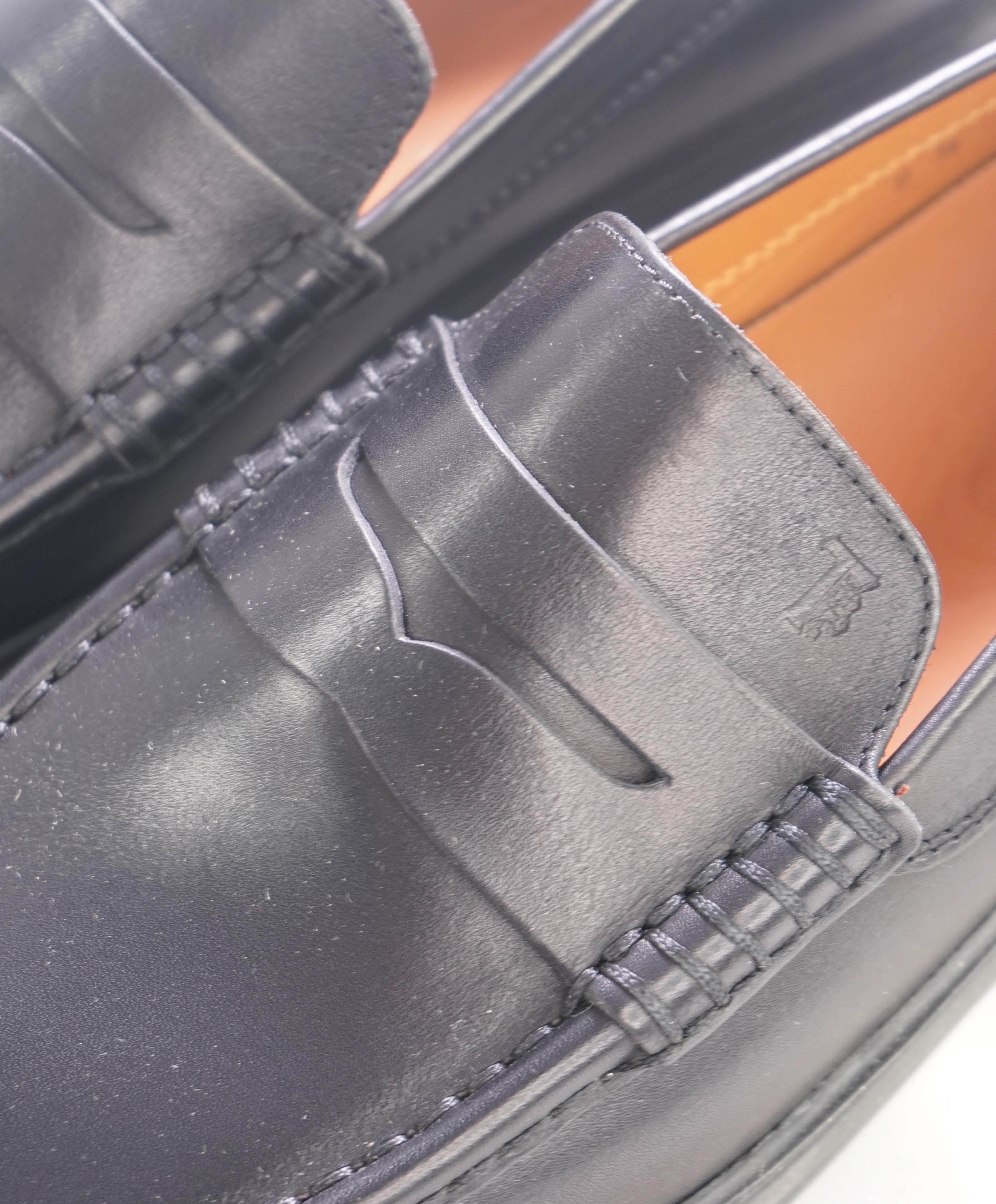 TOD’S - Black Leather Penny Loafers “Boston TURIN” - 10US (9.5T)
