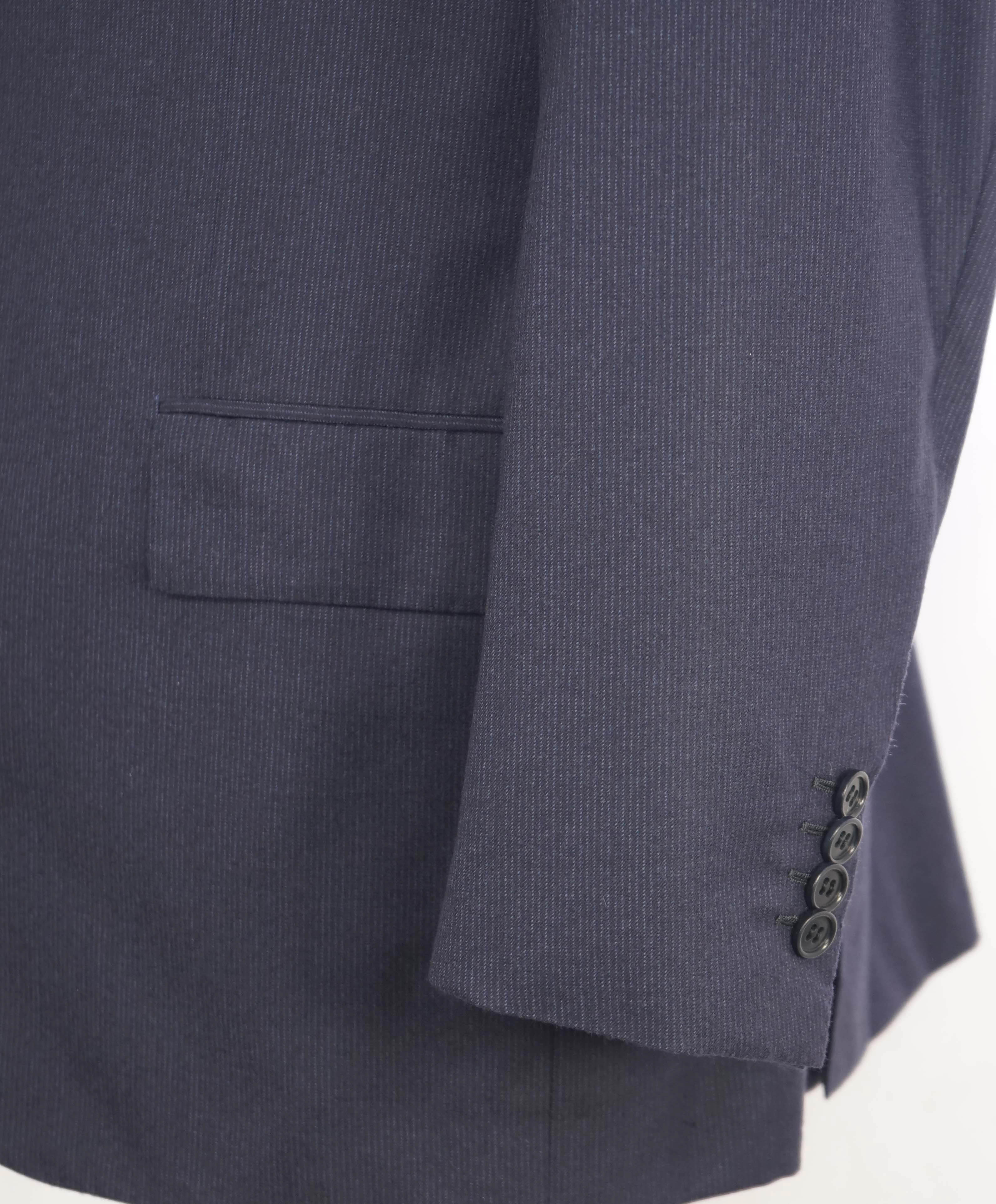 $10,000 KITON - "DIAMANTE BLUE" Iconic Textured Navy Suit 2-3 Button Roll Lapel - 42R