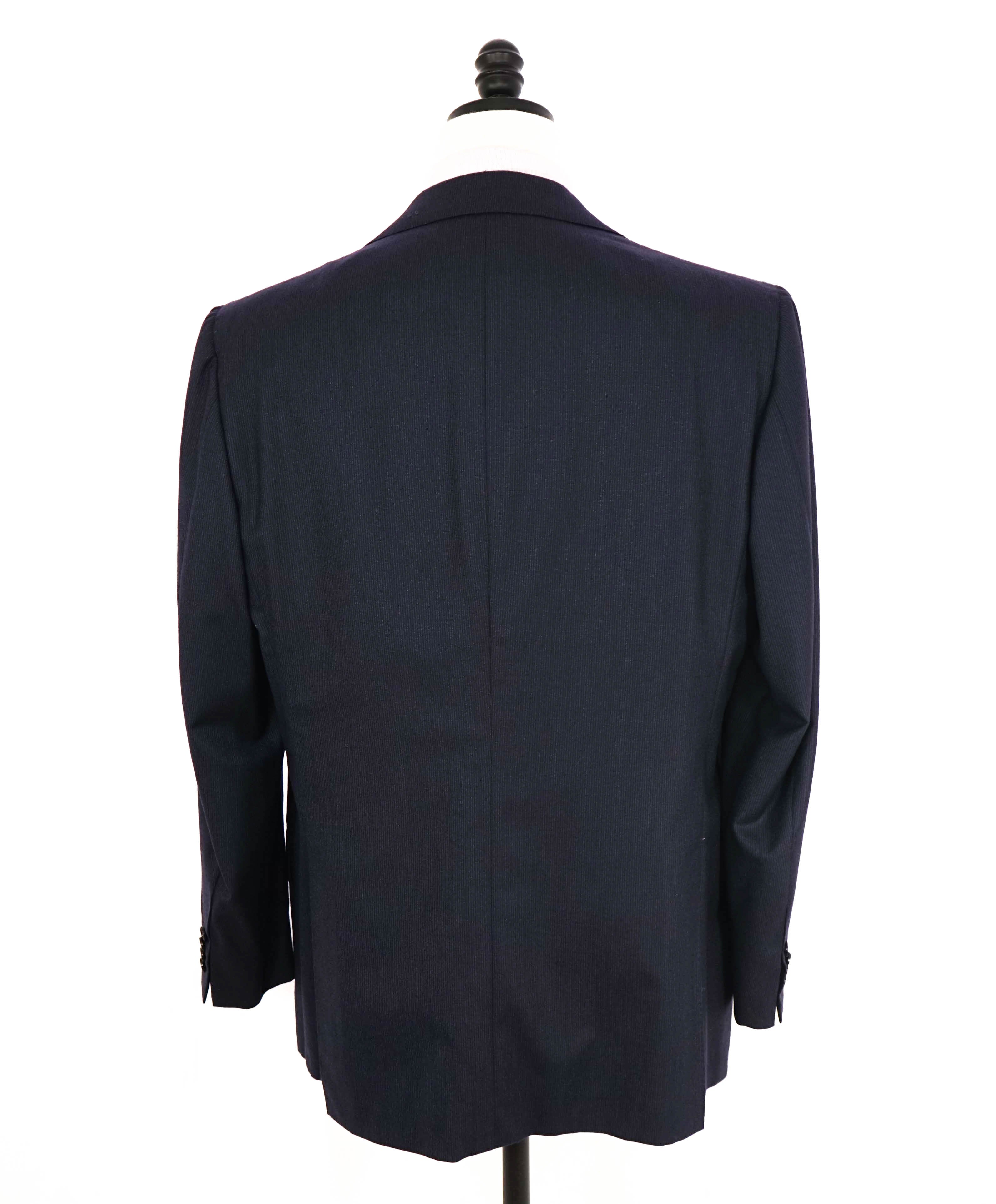 $10,000 KITON - "DIAMANTE BLUE" Iconic Textured Navy Suit 2-3 Button Roll Lapel - 42R