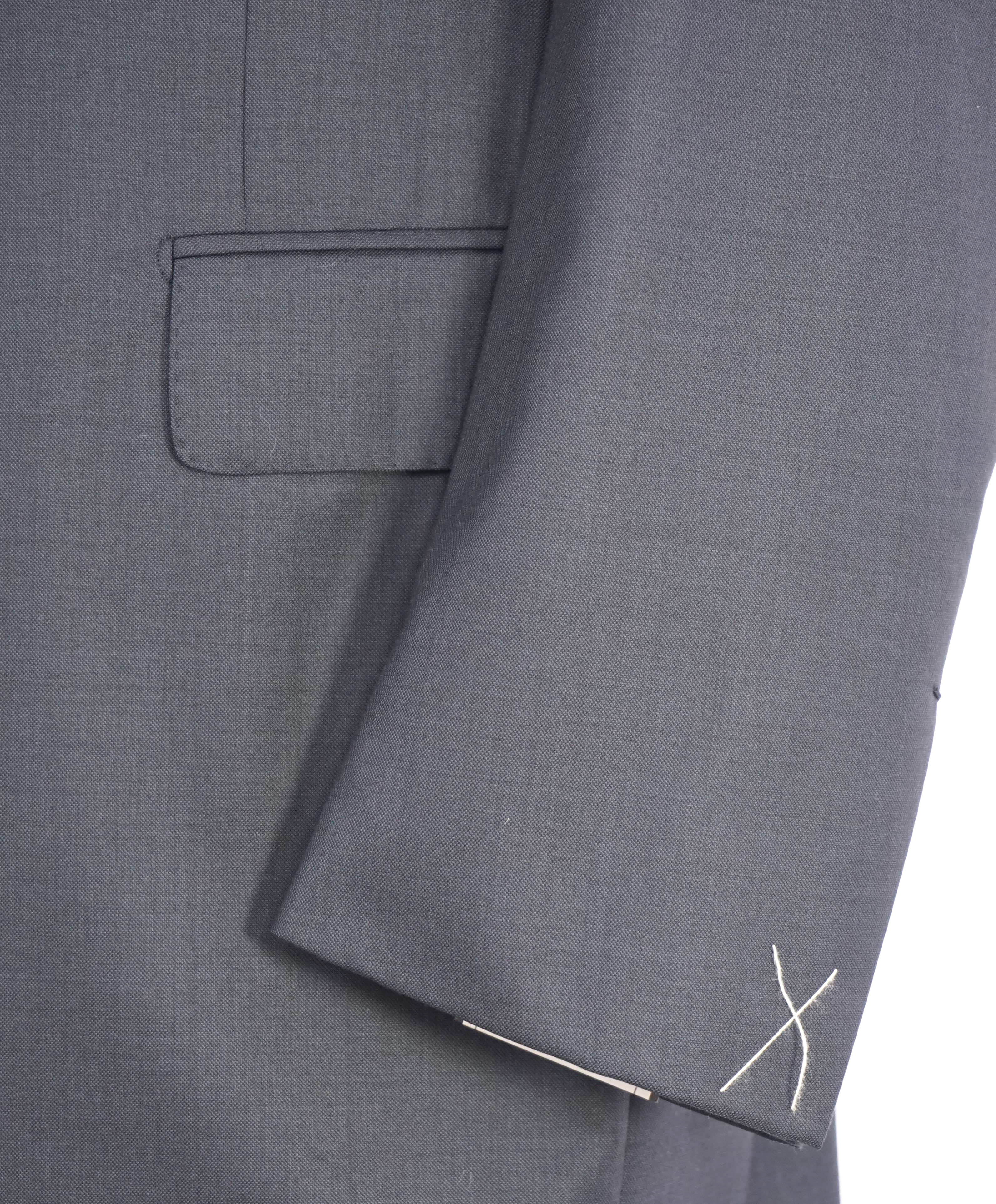 $5,895 ERMENEGILDO ZEGNA - Steel Blue Birdseye *14 MILMIL 14* SU MISURA Wool Blazer - 40S