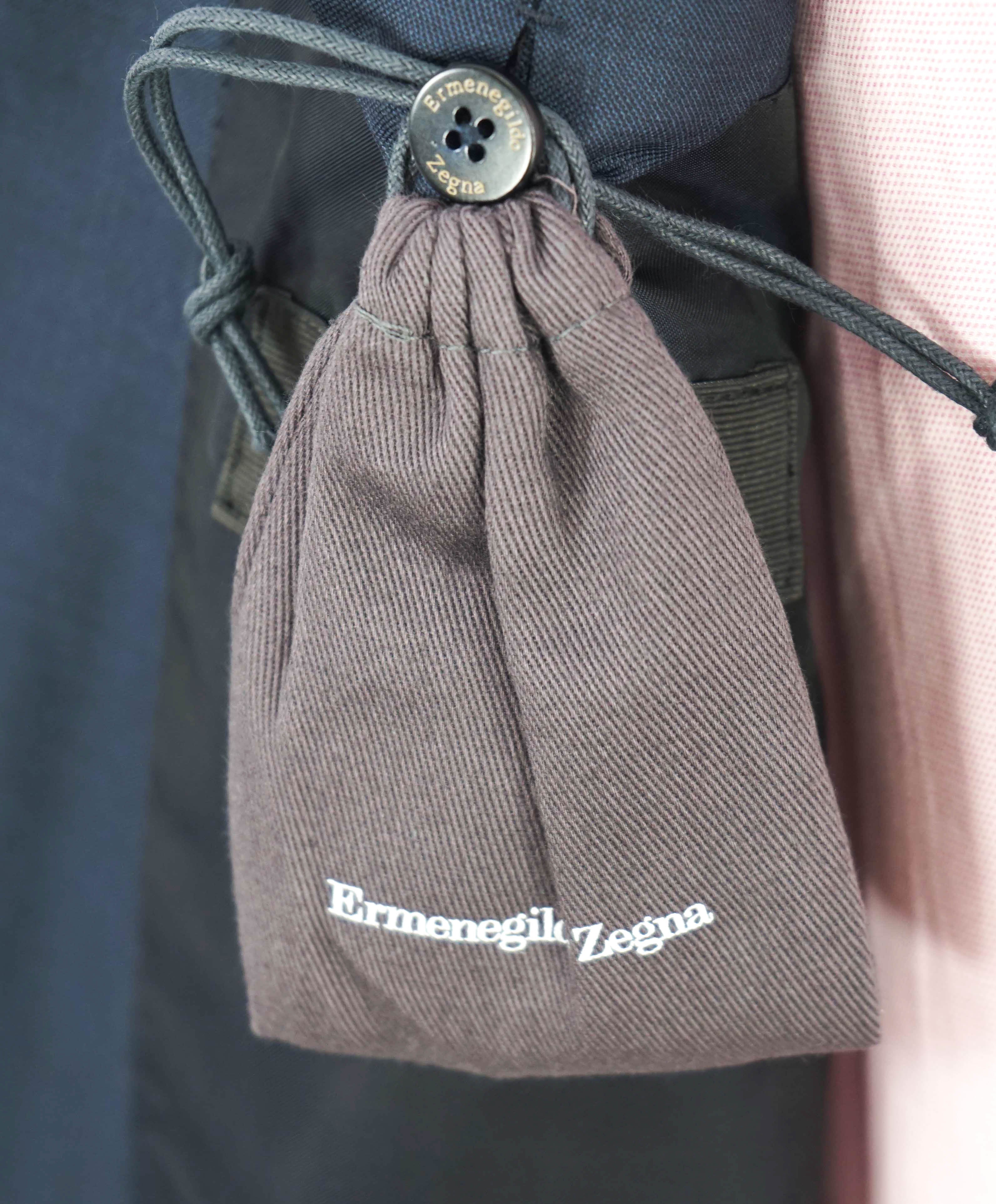 $5,895 ERMENEGILDO ZEGNA - Steel Blue Birdseye *14 MILMIL 14* SU MISURA Wool Blazer - 40S