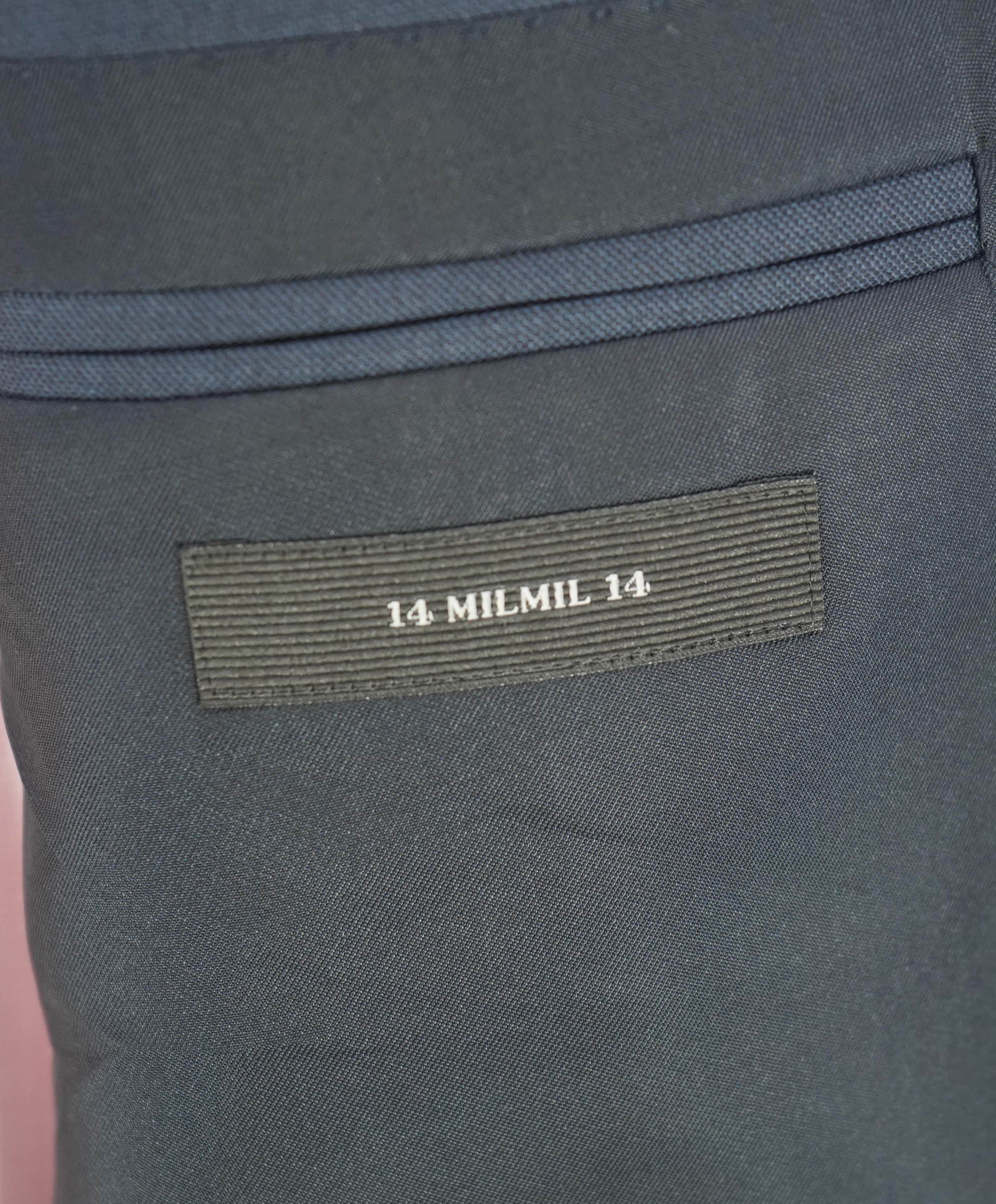 $5,895 ERMENEGILDO ZEGNA - Steel Blue Birdseye *14 MILMIL 14* SU MISURA Wool Blazer - 40S