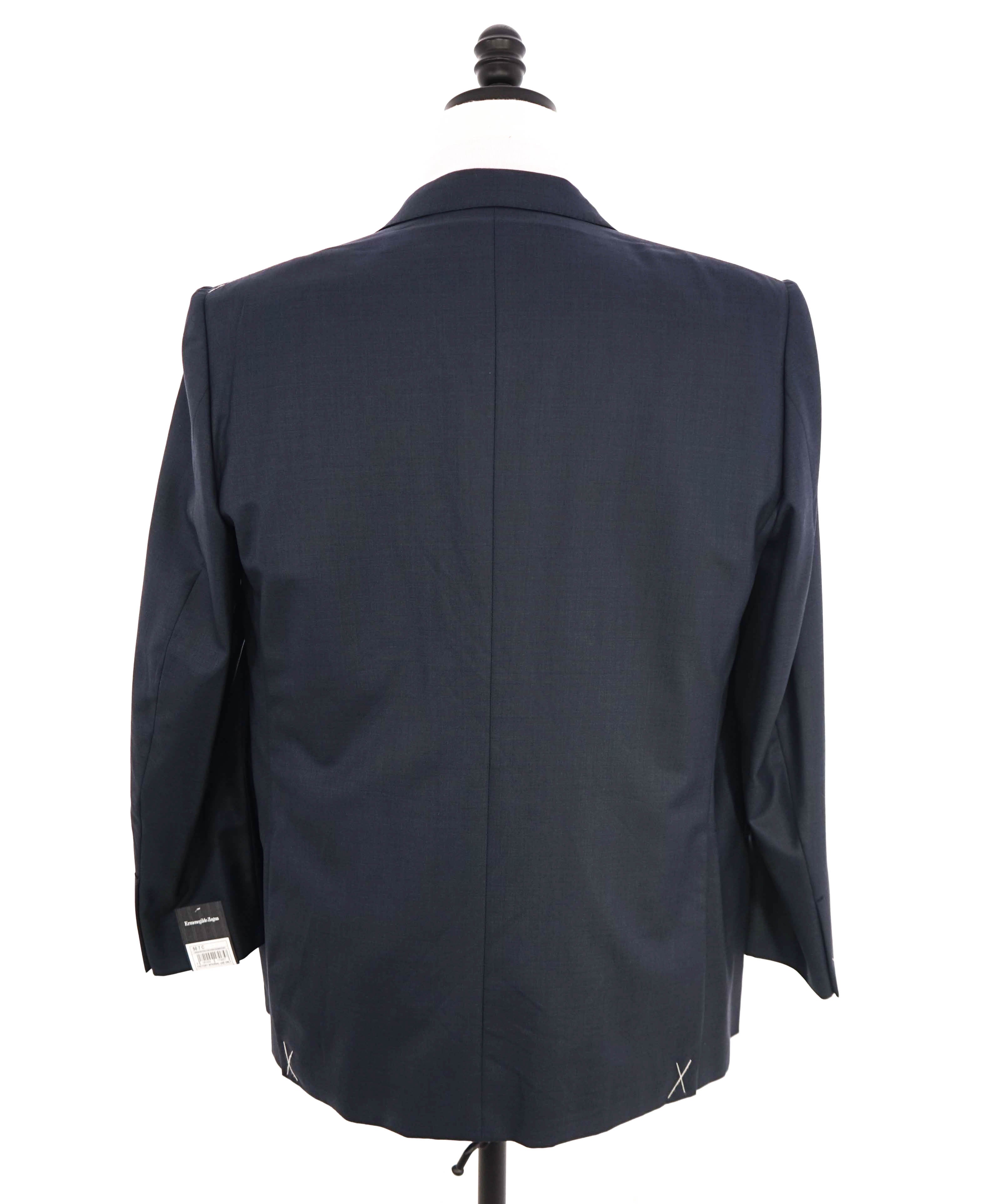 $5,895 ERMENEGILDO ZEGNA - Steel Blue Birdseye *14 MILMIL 14* SU MISURA Wool Blazer - 40S