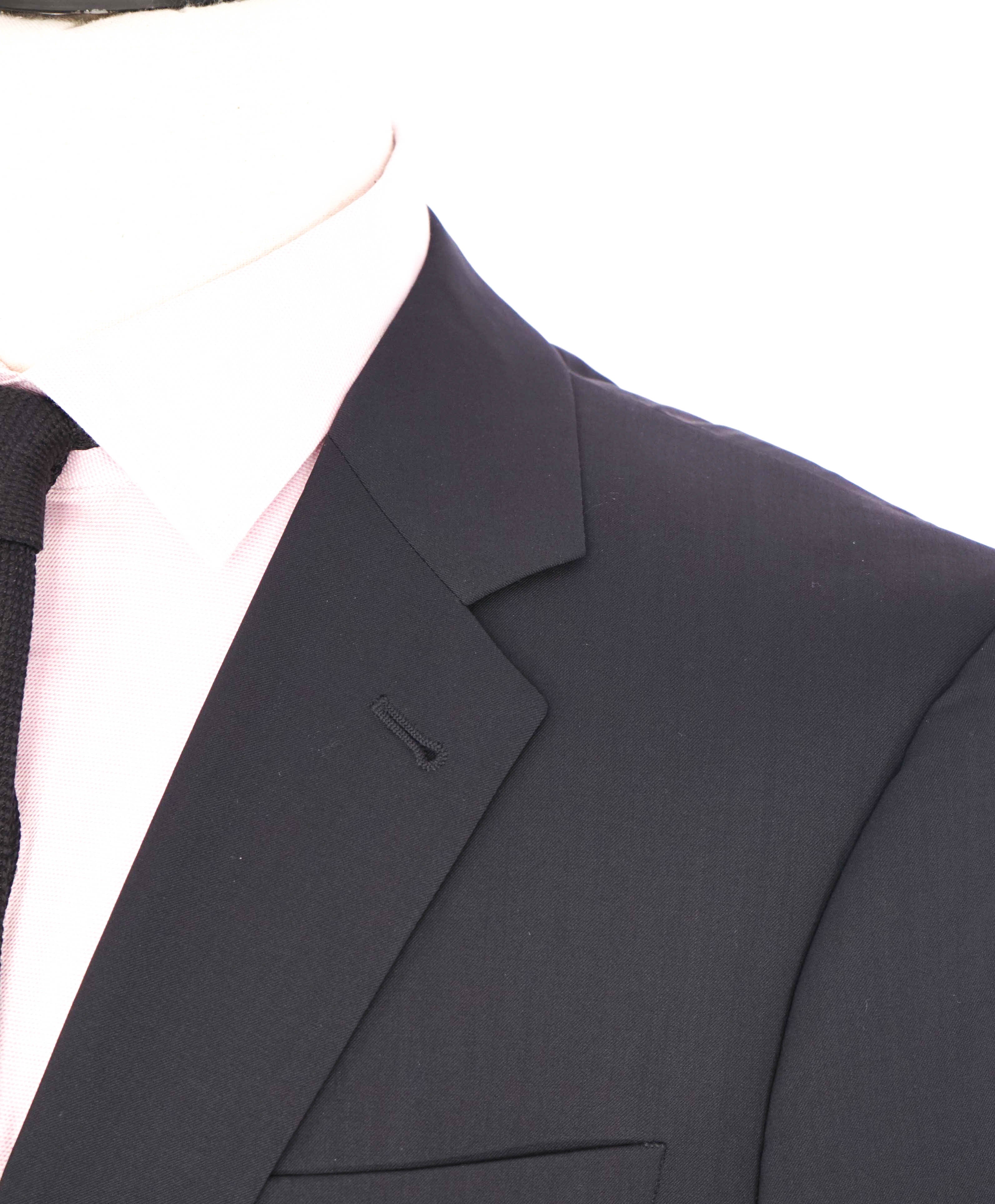 $3,795 GIORGIO ARMANI - "TAYLOR" Solid Navy Notch Lapel Super 150's Suit - 42R