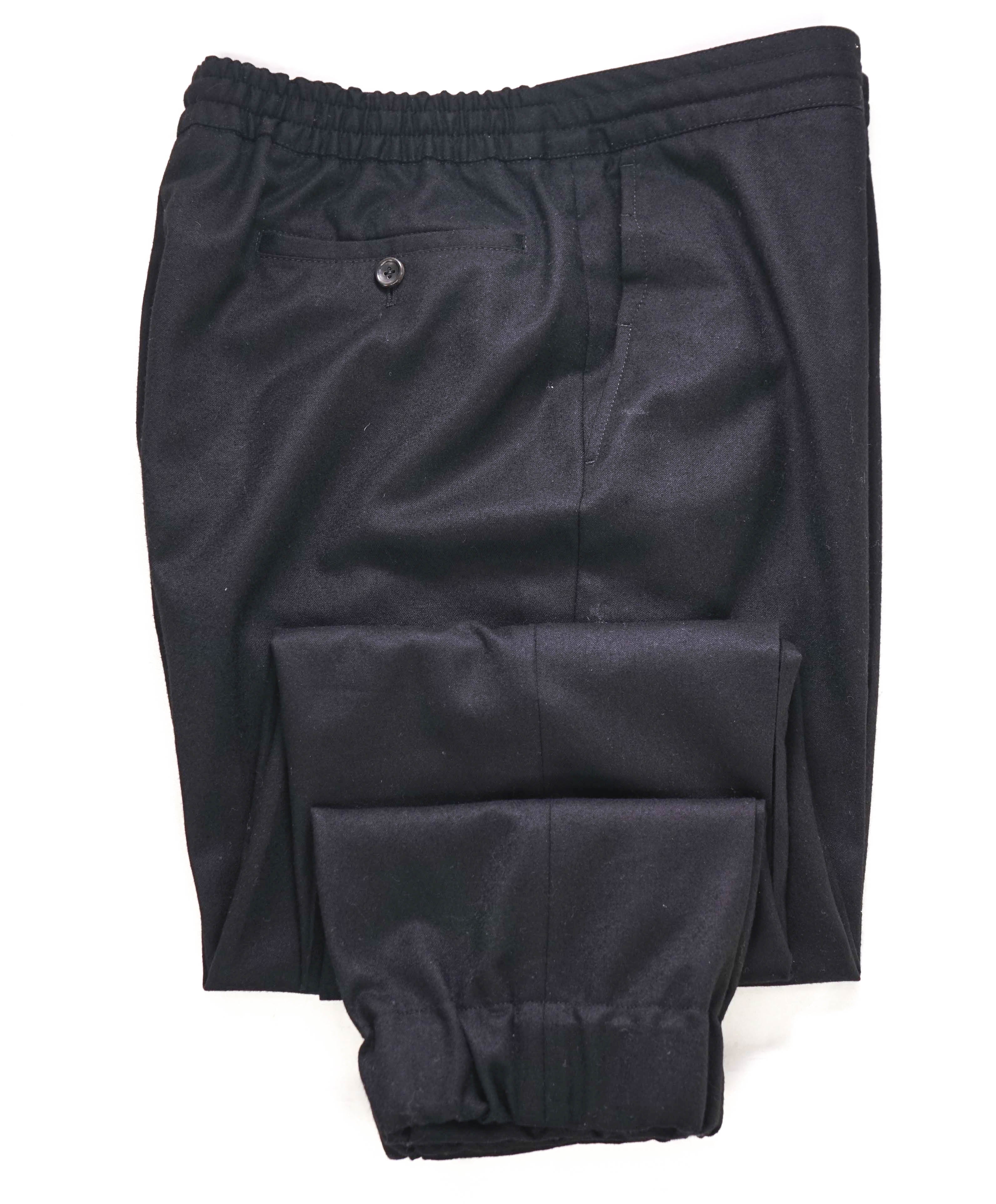$1,395 ERMENEGILDO ZEGNA COUTURE XXX - Black Wool Jogger Pants - 32W (48EU)