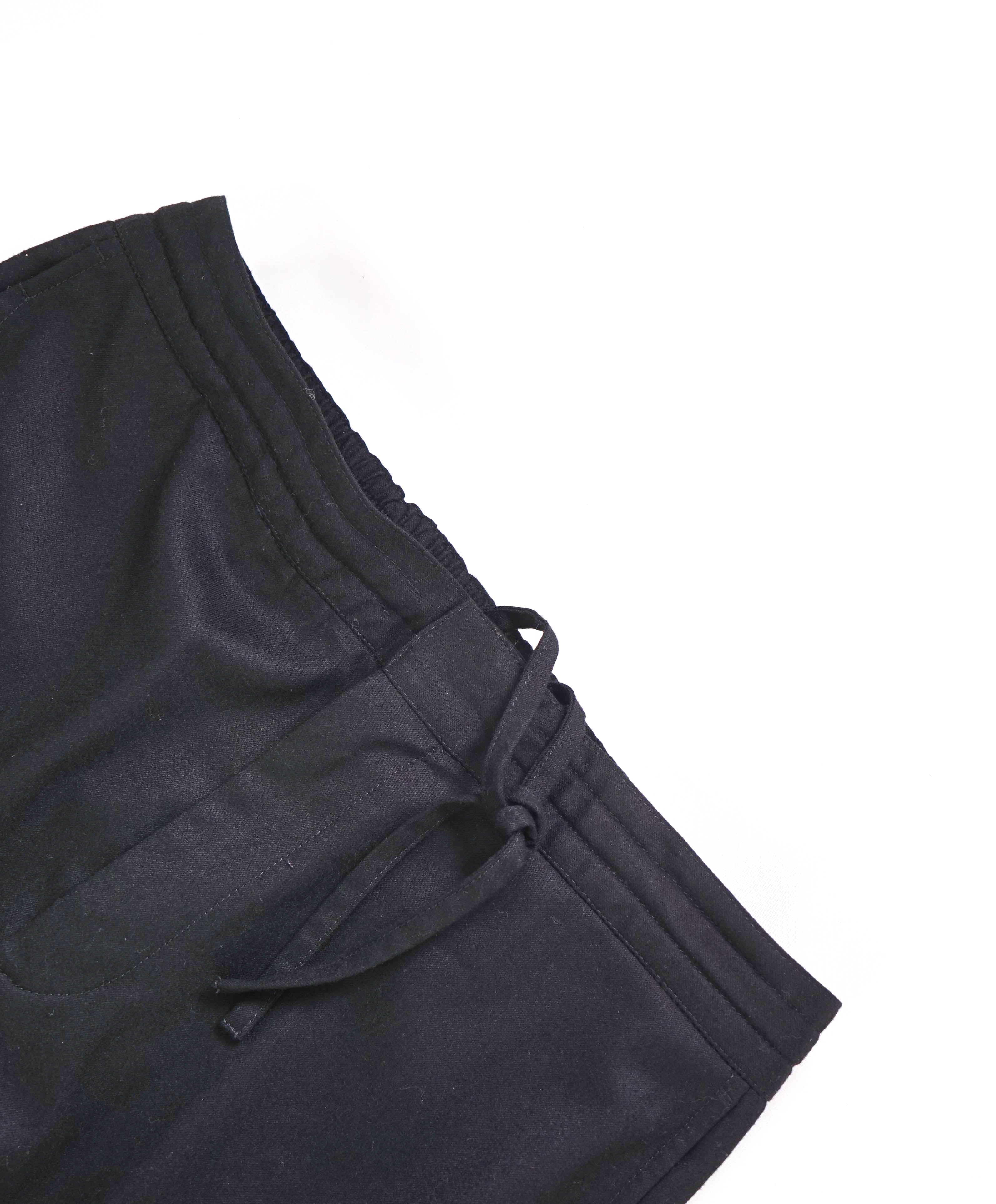 $1,395 ERMENEGILDO ZEGNA COUTURE XXX - Black Wool Jogger Pants - 32W (48EU)