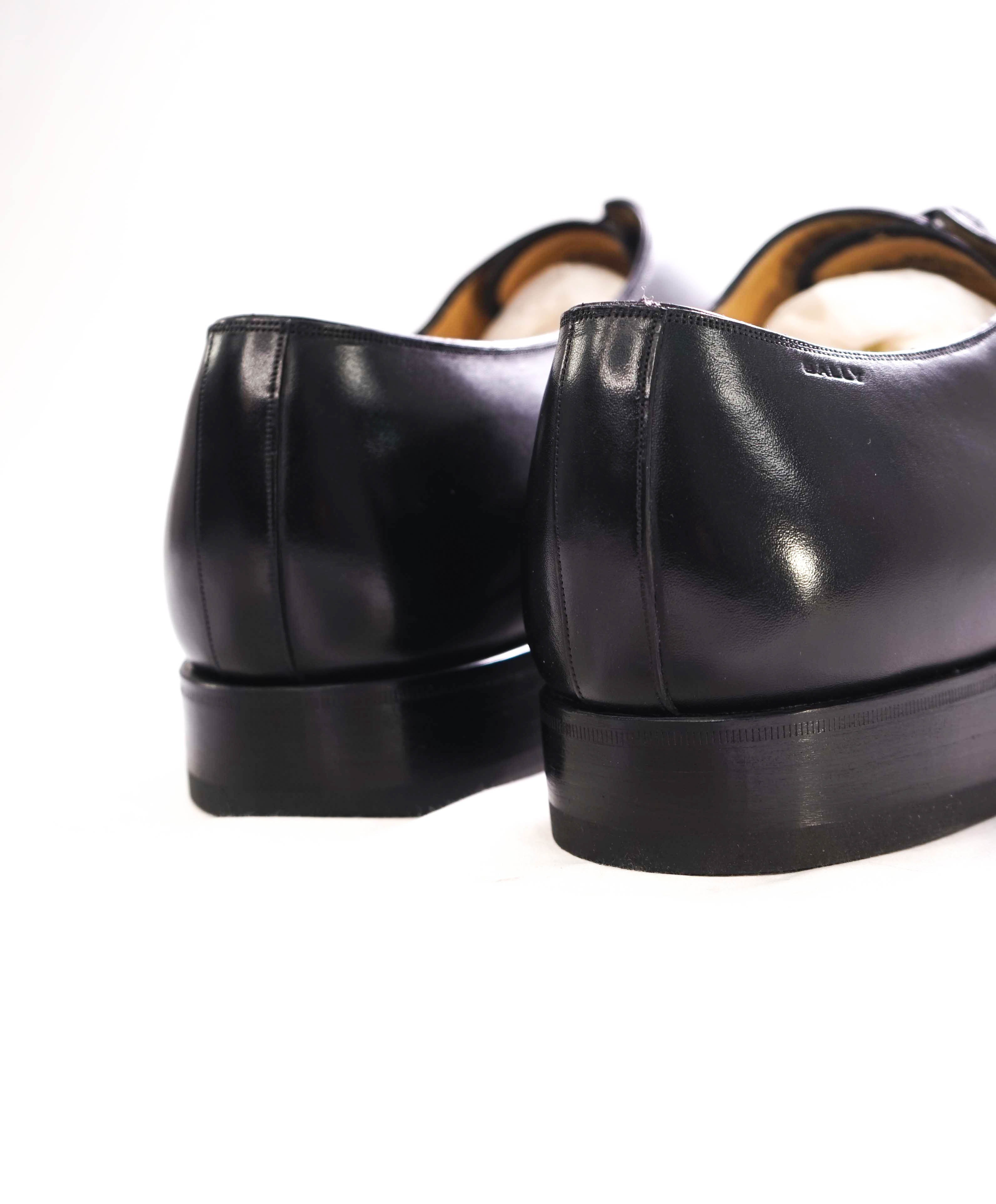 $1,200 BALLY - "SELBY" Goodyear Welt SCRIBE Black Hand Made Oxfords - 14 US (13 UK)