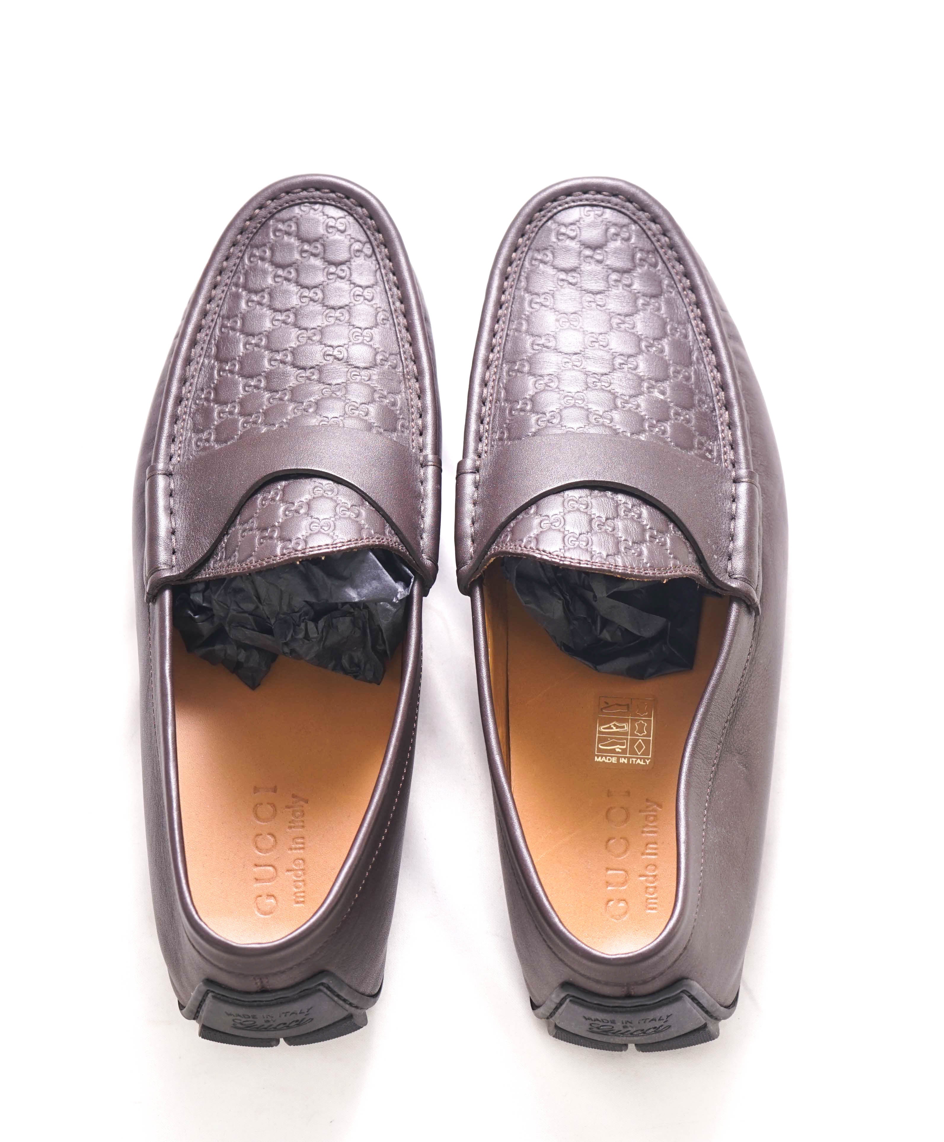 $920 GUCCI - "GG Guccissima" Brown Leather Loafers - 8 US (7.5G)