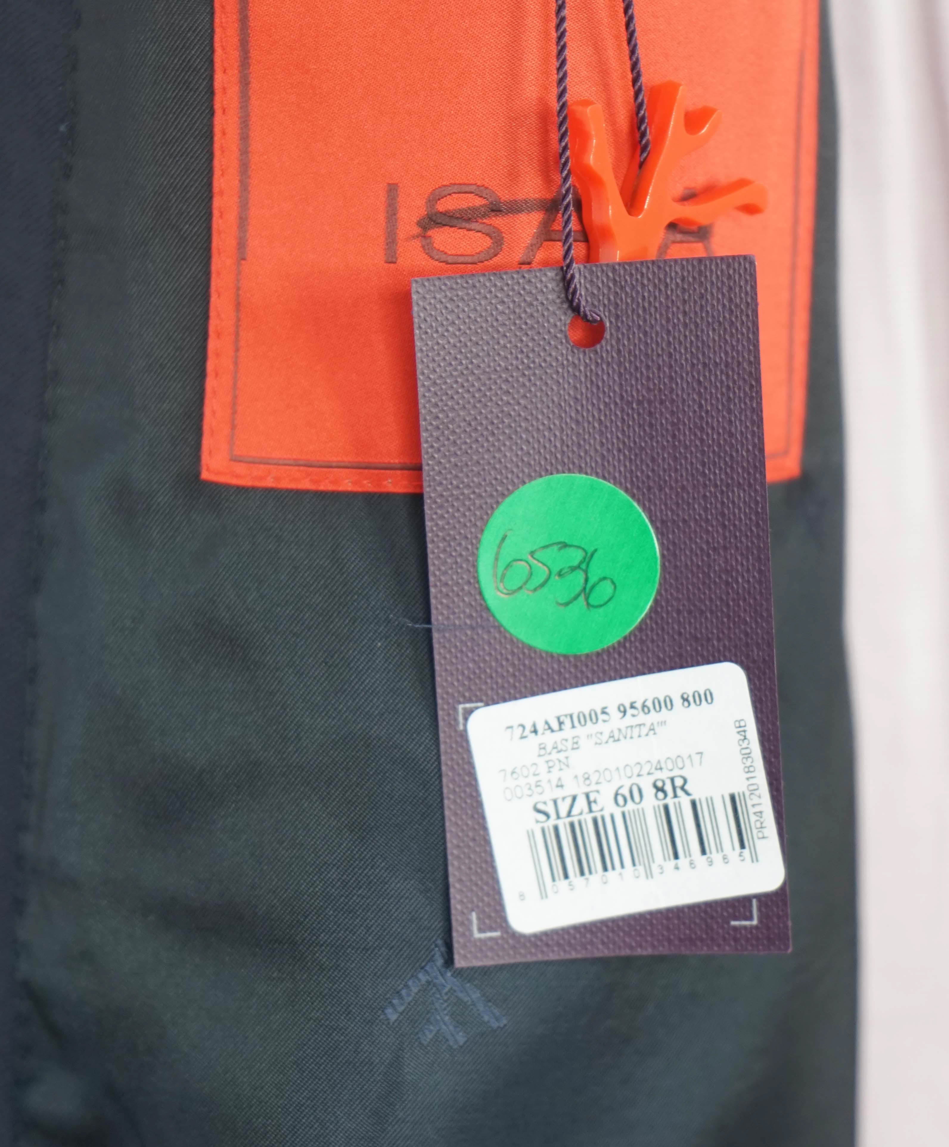 $3,750 ISAIA - Navy Blue "SANITA" *CLOSET STAPLE* Coral Pin Suit - 50R