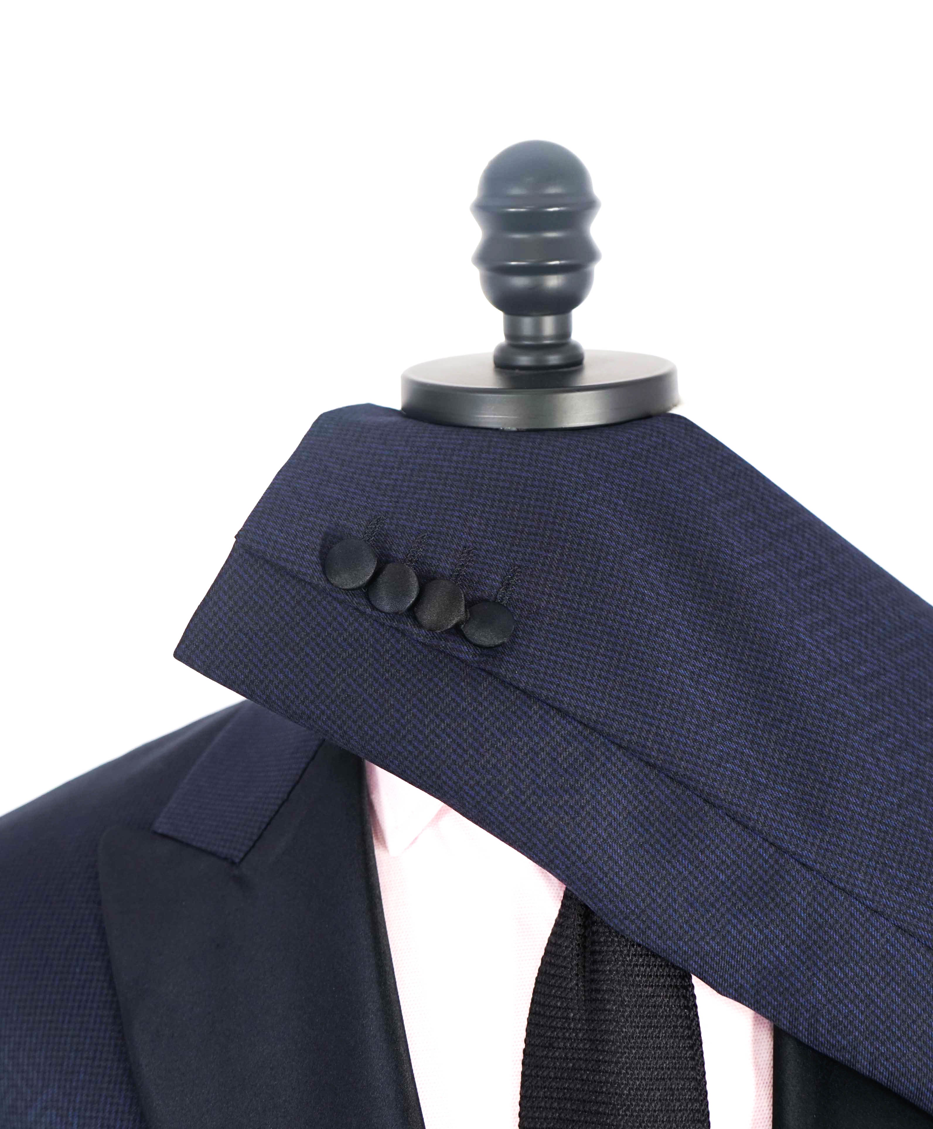 EMPORIO ARMANI- "G Line" Blue Geometric PEAK LAPEL Dinner Jacket Blazer - 42L