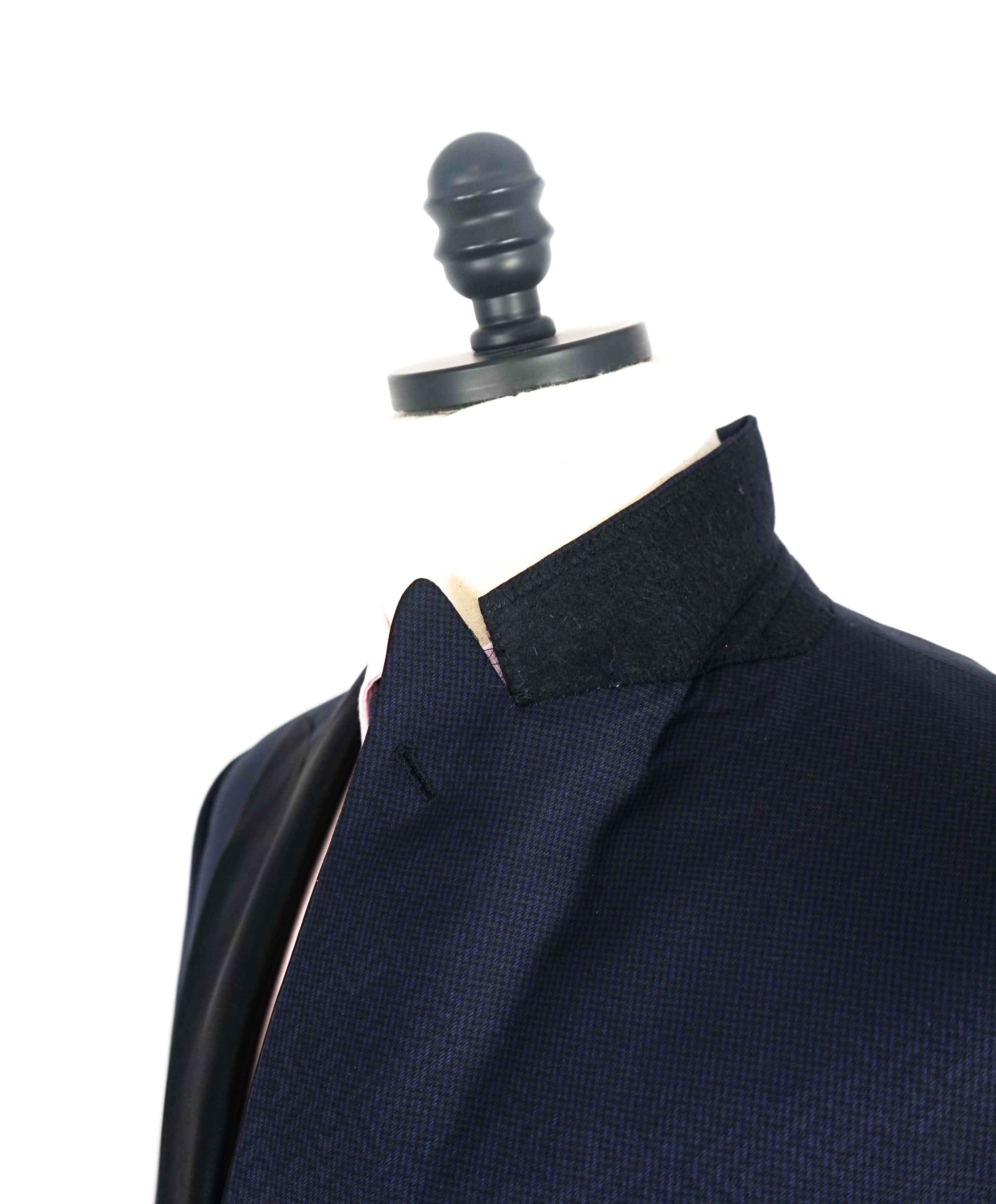 EMPORIO ARMANI- "G Line" Blue Geometric PEAK LAPEL Dinner Jacket Blazer - 42L