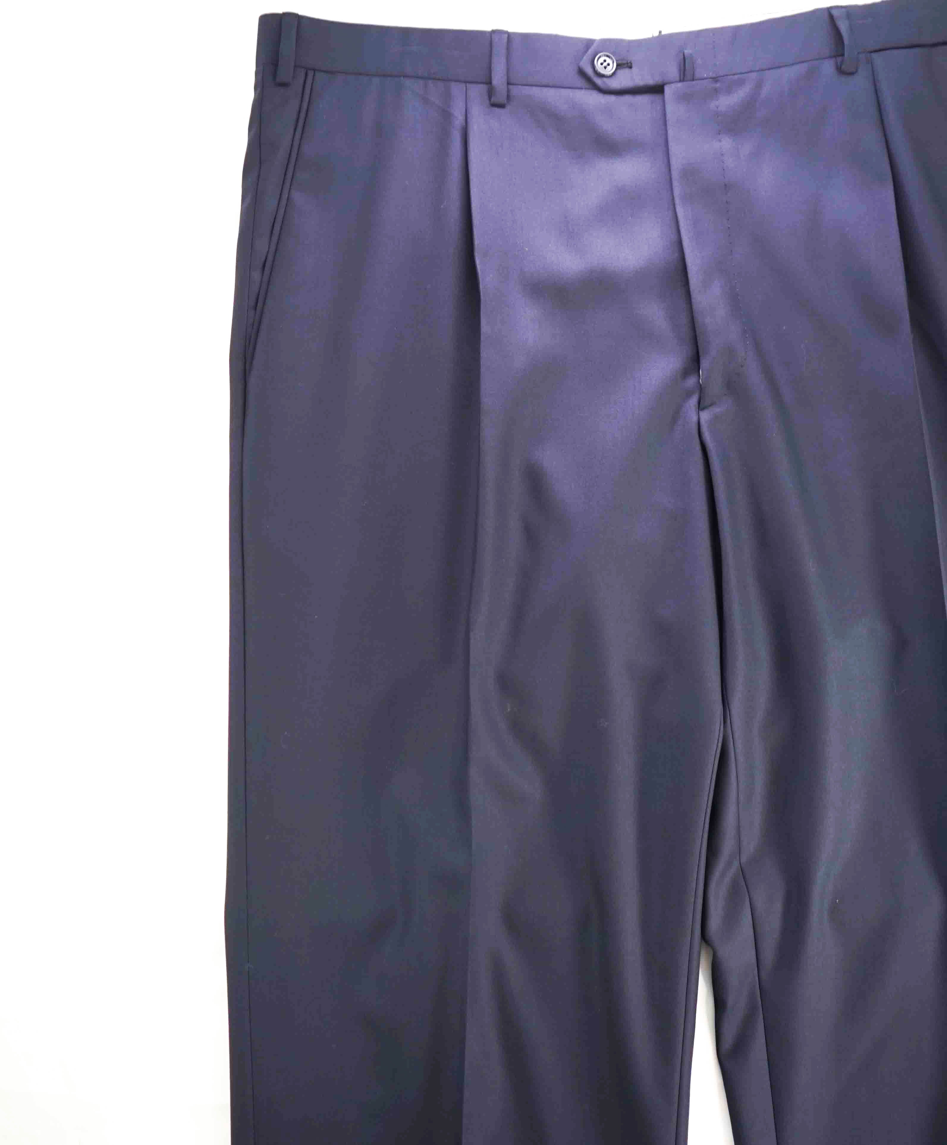 $1,050 BRIONI - **Super 160's** SILK LINED Navy Blue Dress Pants - 40W