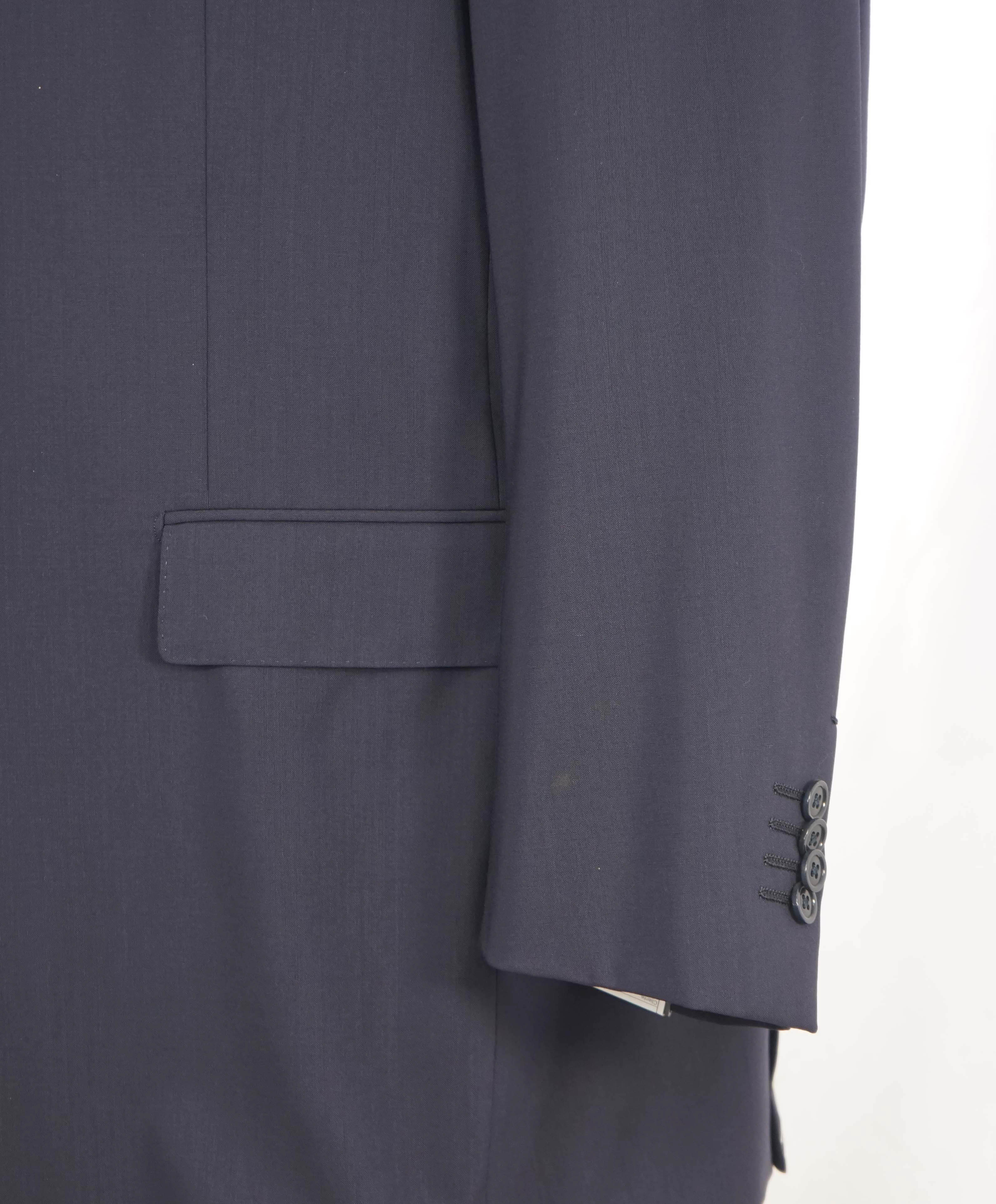 $3,495 ERMENEGILDO ZEGNA - Solid NAVY SU MISURA Wool Blazer - 50R US