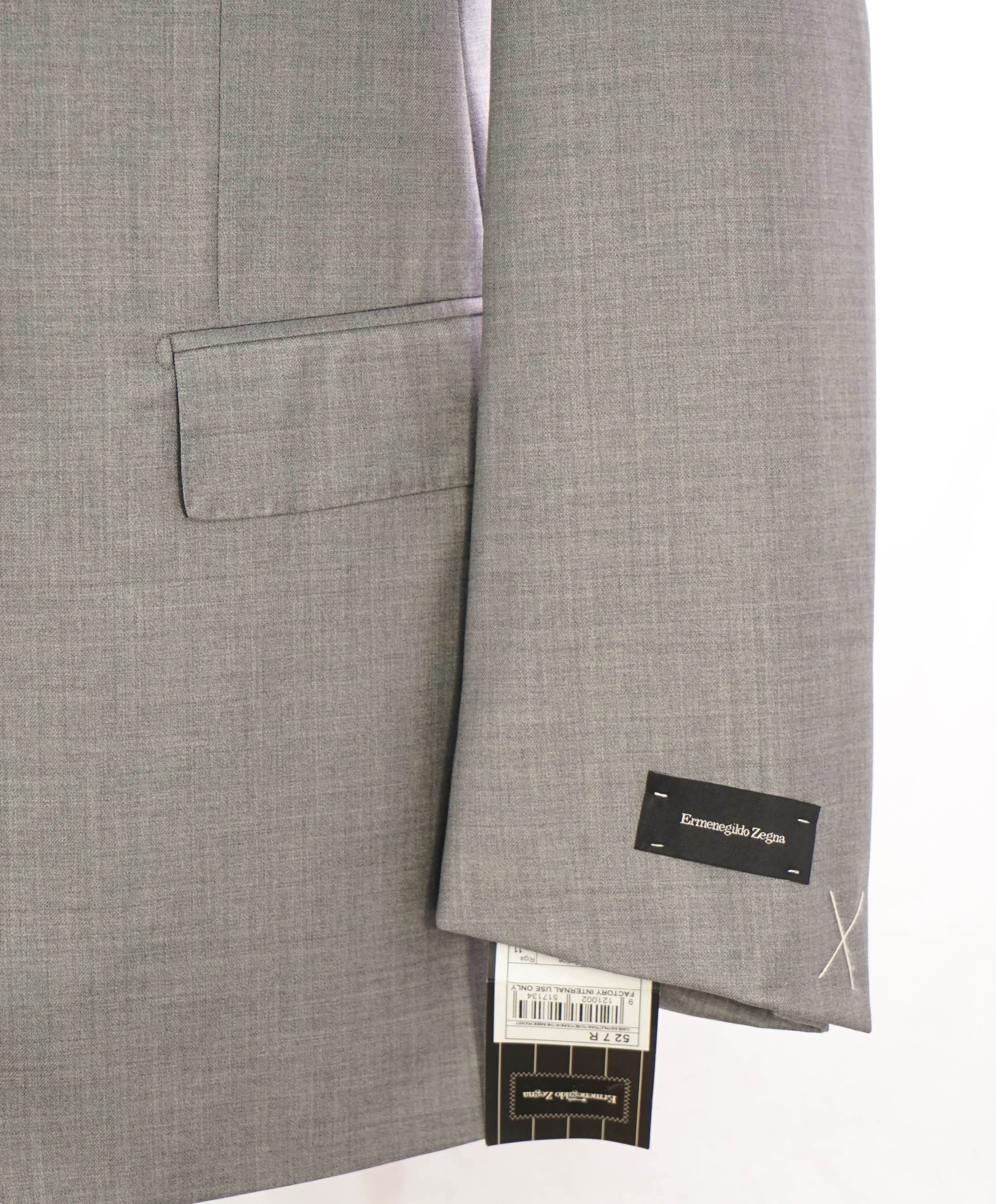 $3,495 ERMENEGILDO ZEGNA -"TROFEO" Light Gray Solid Blazer - 42R