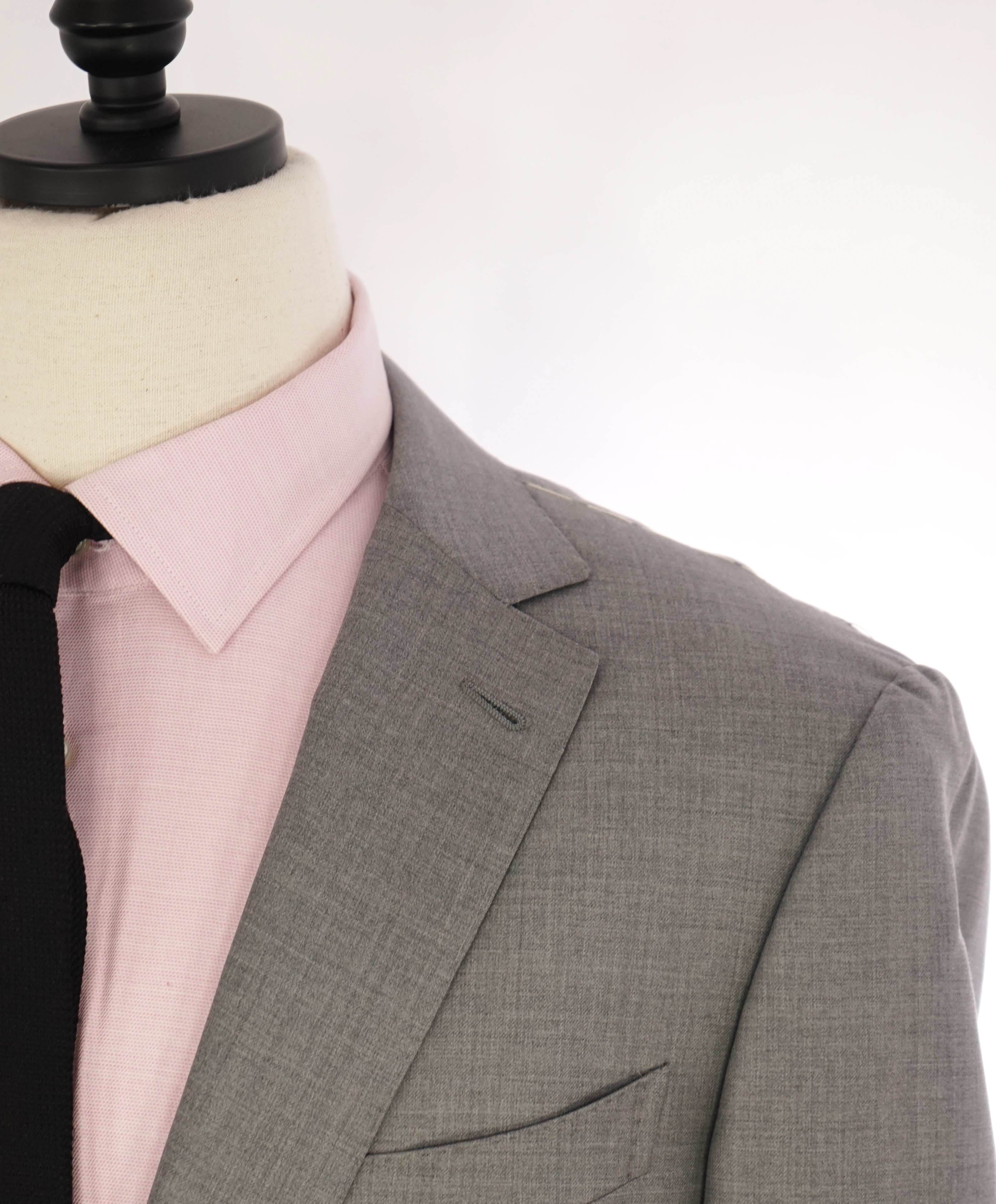 $3,495 ERMENEGILDO ZEGNA -"TROFEO" Light Gray Solid Blazer - 42R