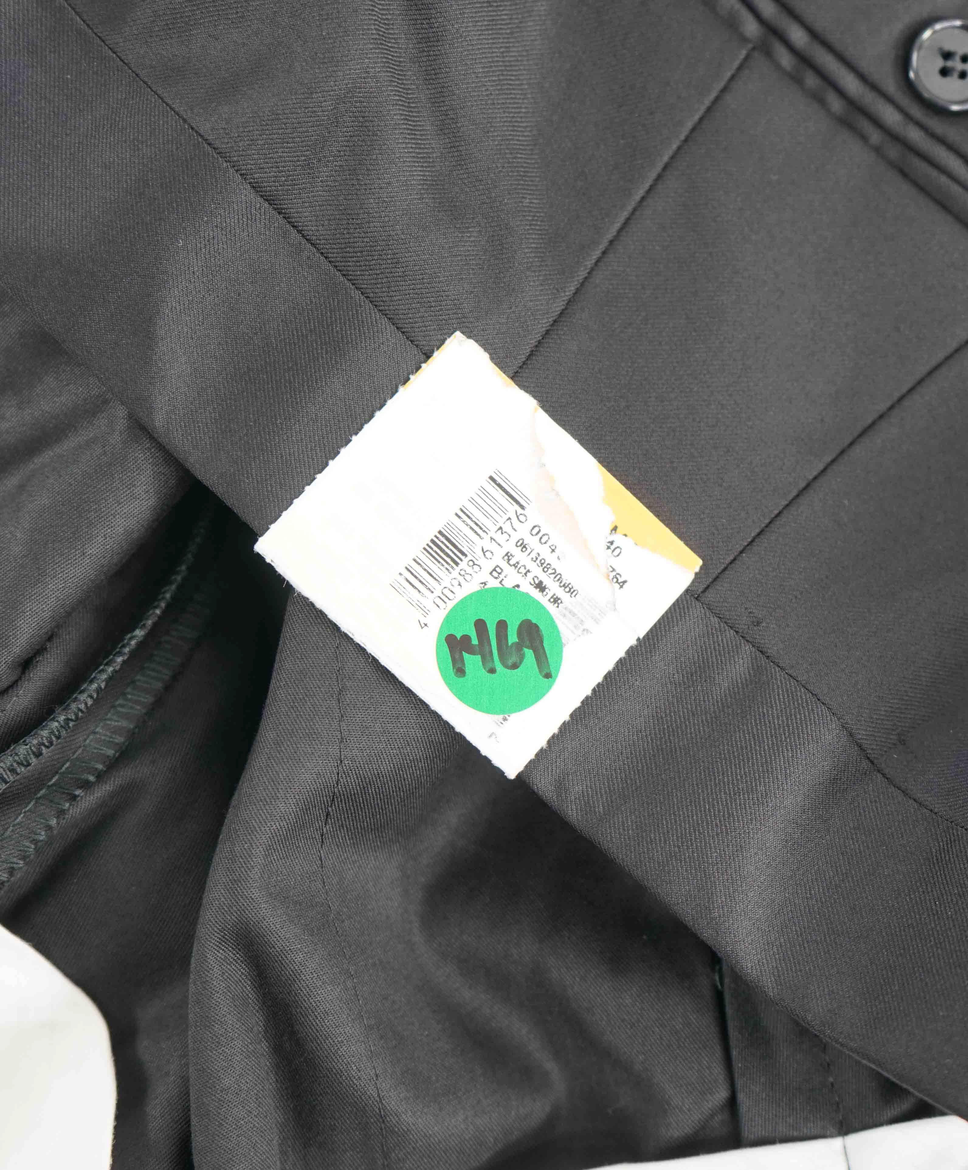 $425 HICKEY FREEMAN - *TUXEDO STRIPE* Wool Flat Front Dress Pants - 38W