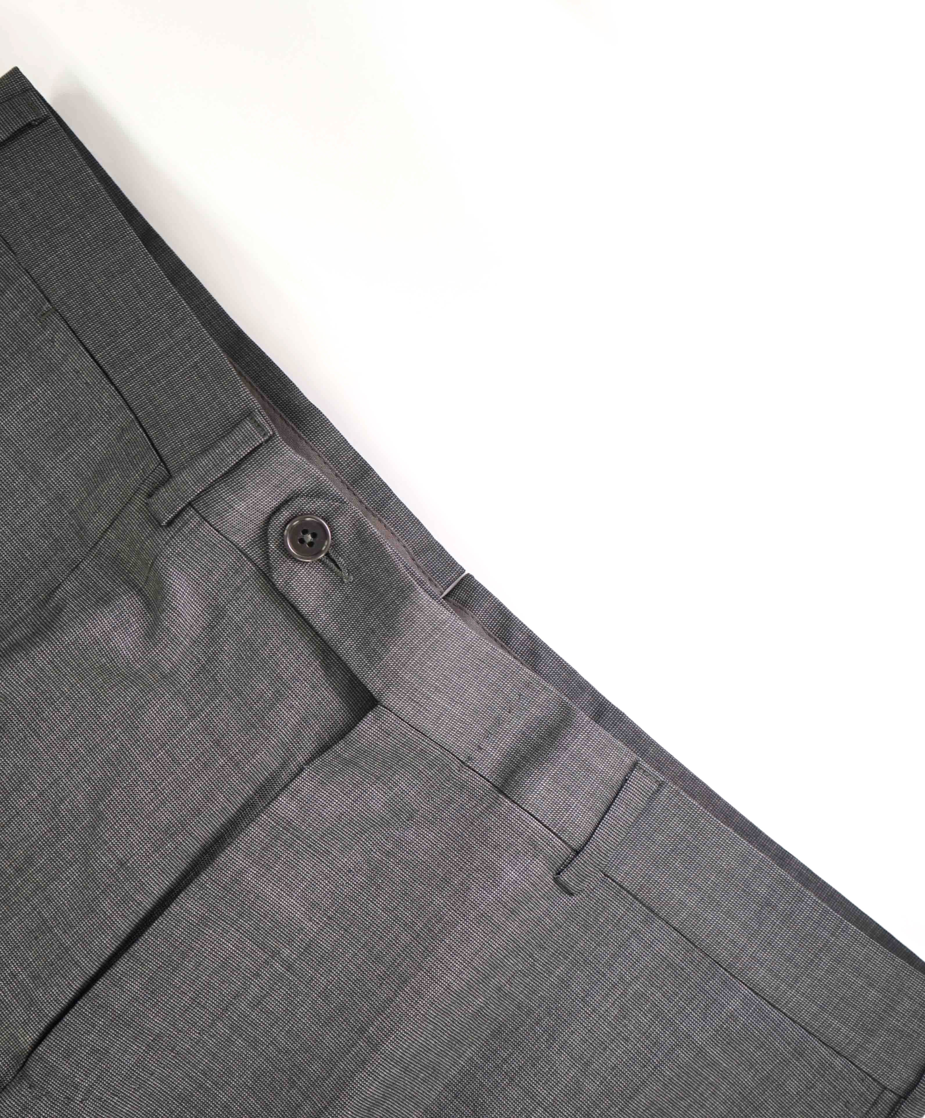 $795 ERMENEGILDO ZEGNA - "MILA" Textured Gray Dress Pants - 36W (52EU)