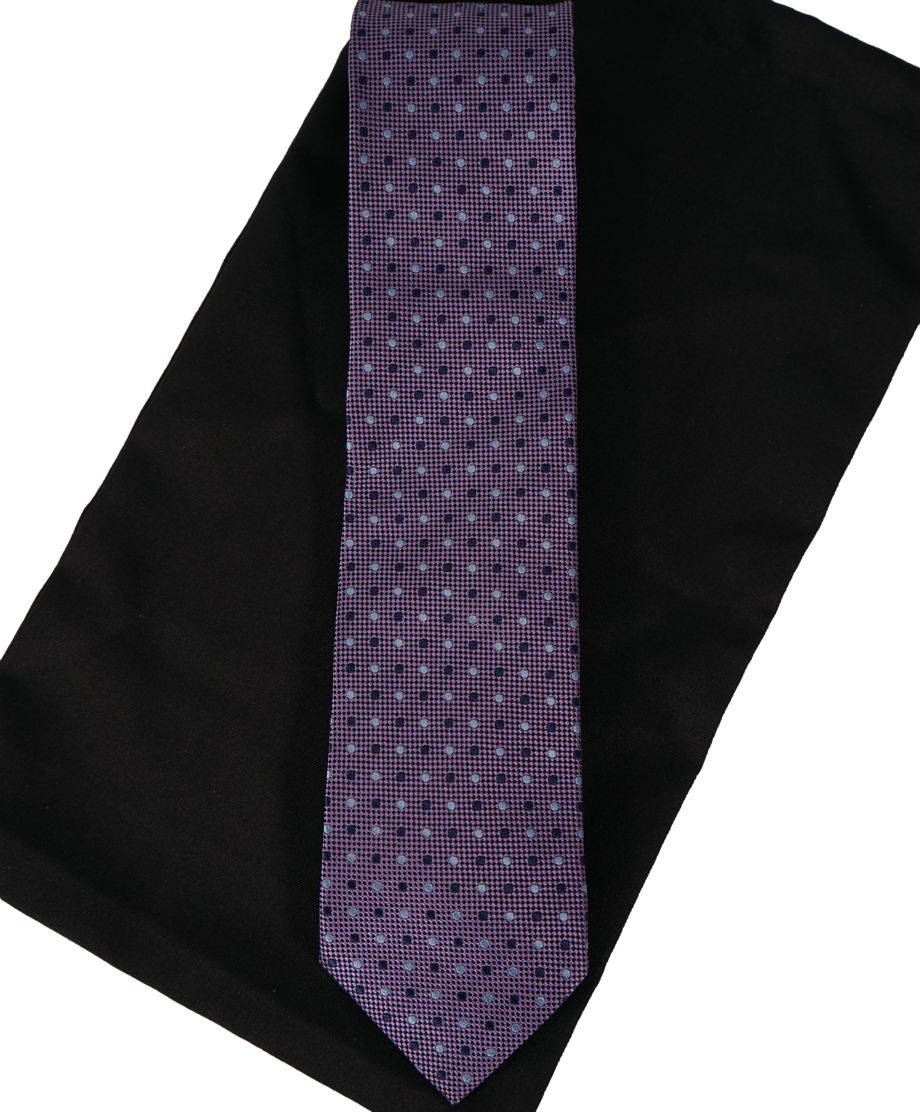 ERMENEGILDO ZEGNA - Pink & Purple Polka-Dot Tie