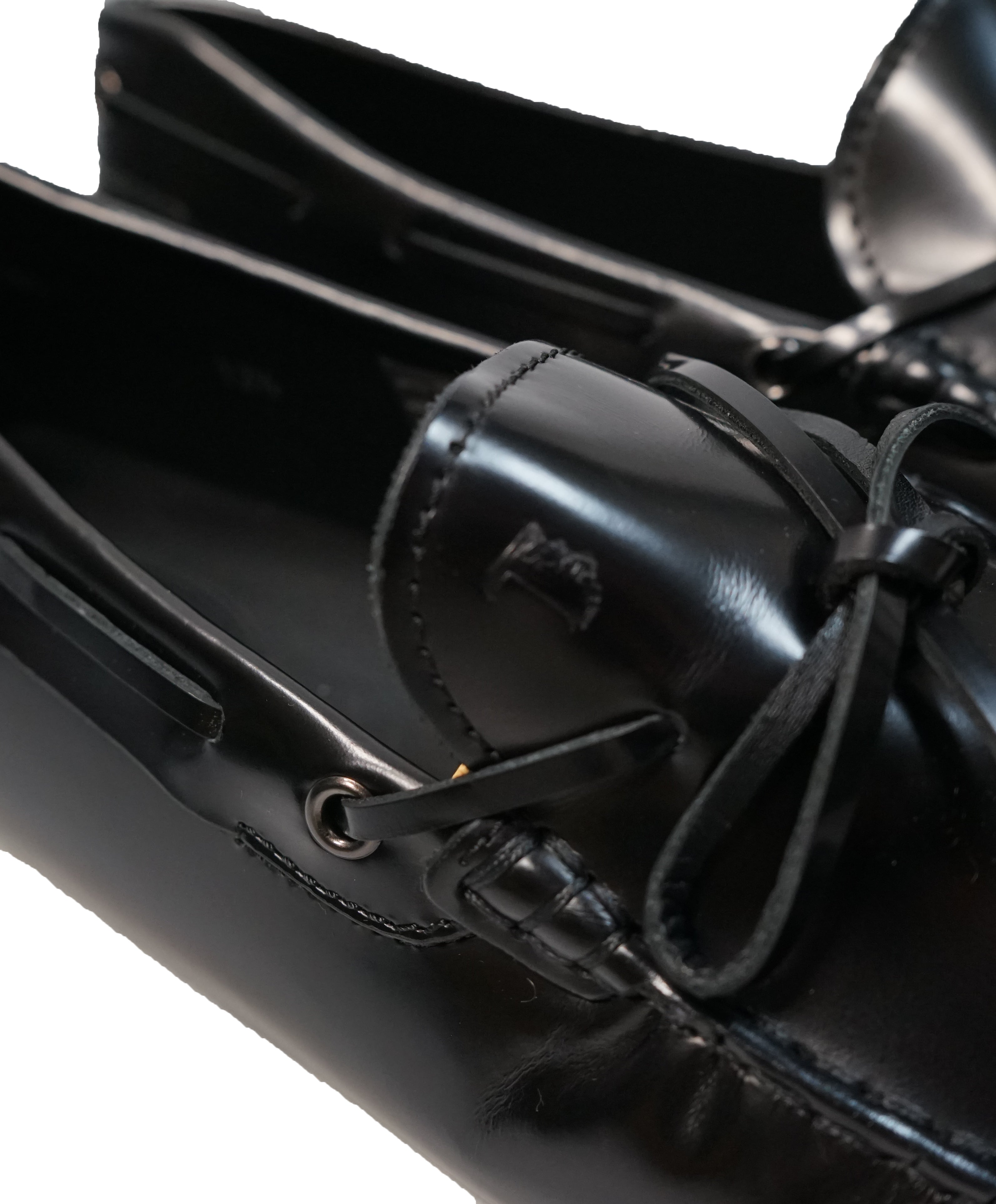 TOD’S - Gommini Laccetto Black On Black Driving Loafer - 13.5