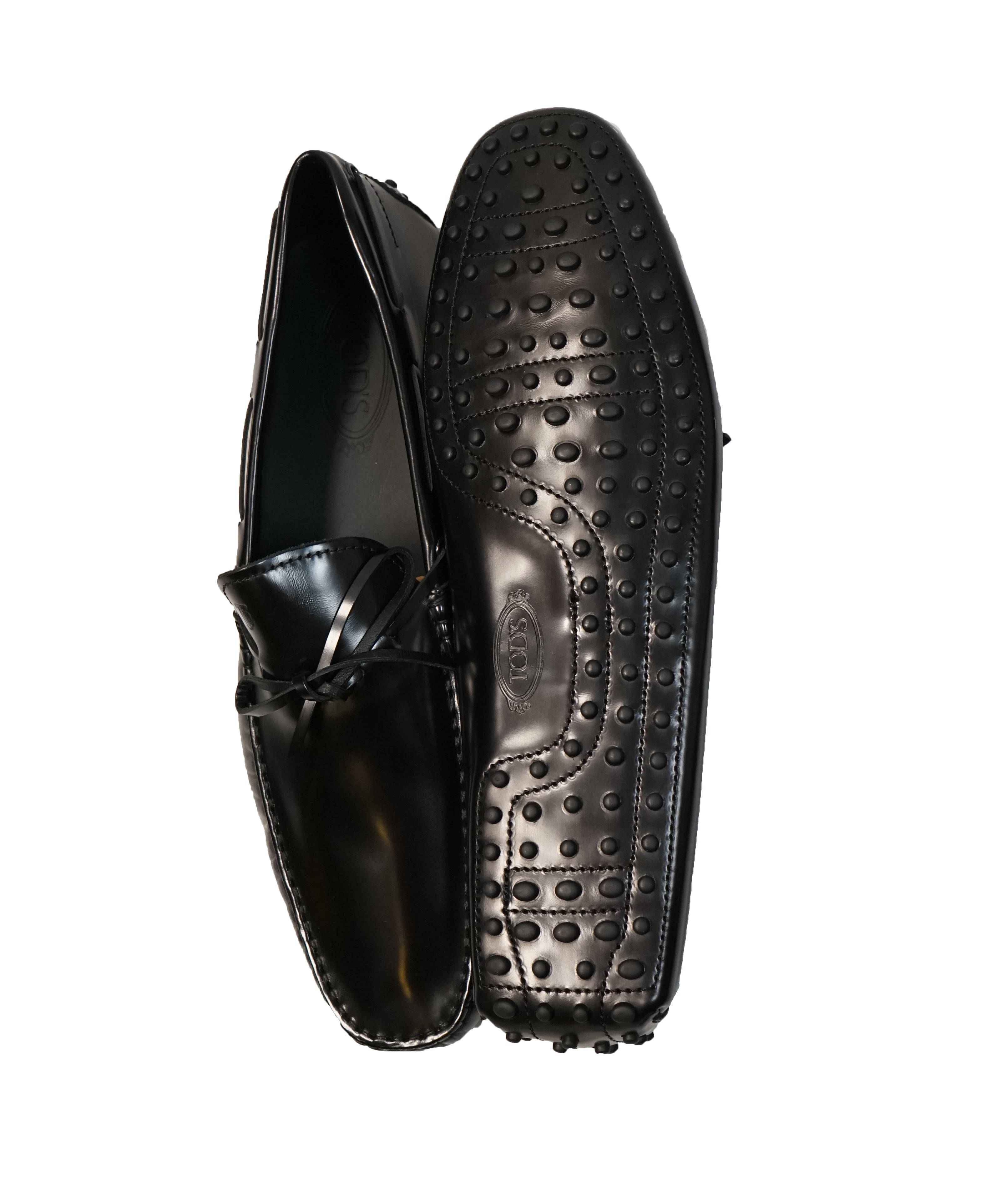 TOD’S - Gommini Laccetto Black On Black Driving Loafer - 13.5