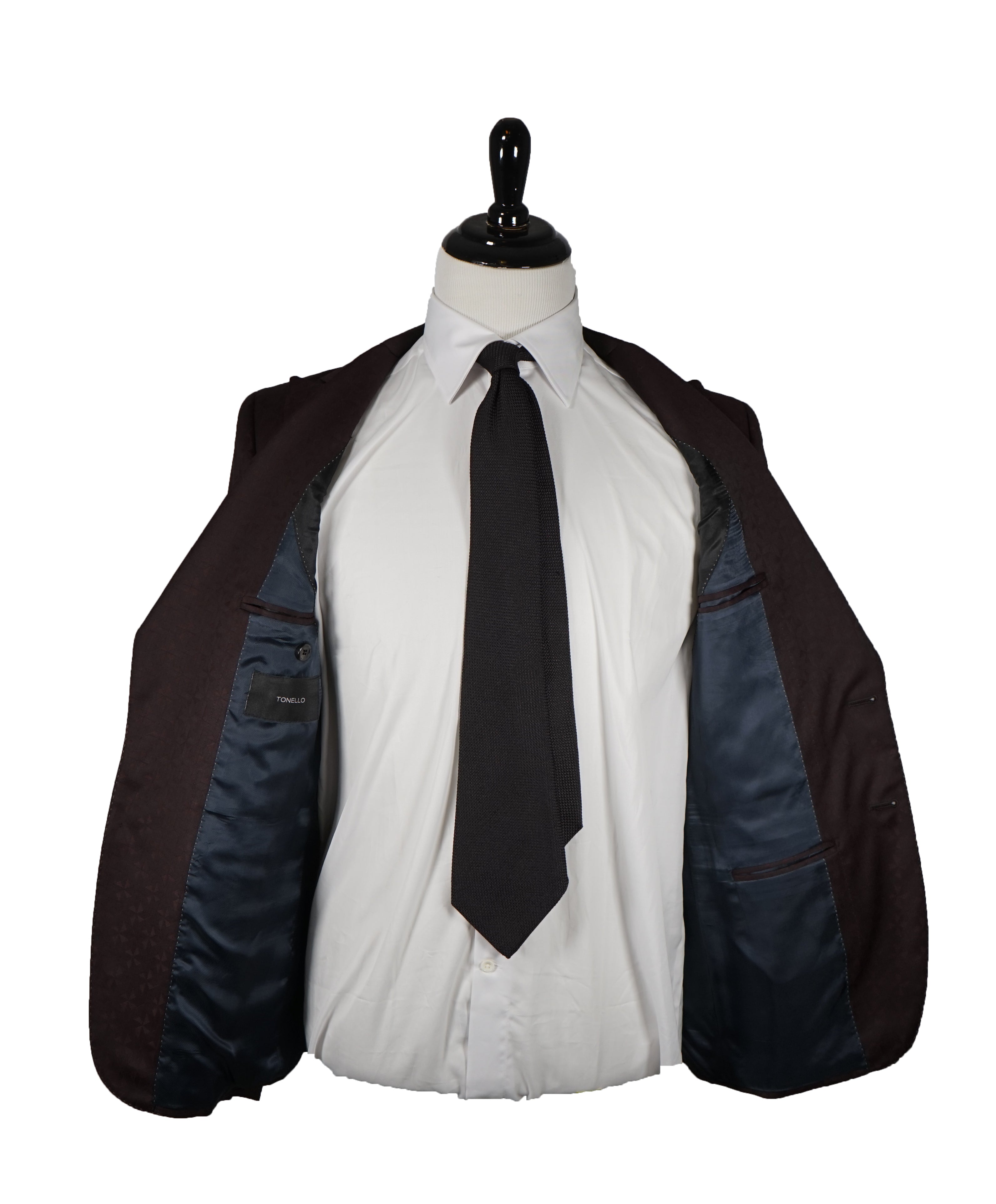 TONELLO - Wide Peak Lapel Dinner Jacket Geometric - 40R