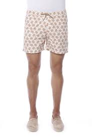 $345 ELEVENTY - Crab Pattern Draw String Swim Shorts - M