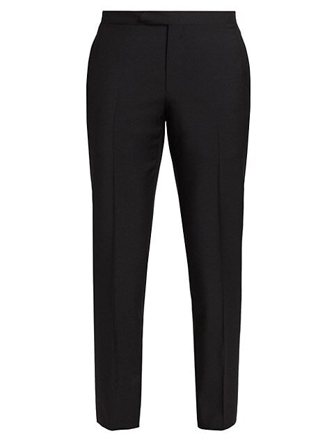 ERMENEGILDO ZEGNA - "219525" Black Side Stripe Tuxedo Pants - 34W (50EU)