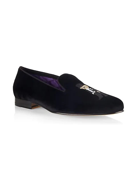 $800 RALPH LAUREN PURPLE LABEL - POLO "ALONZO" BEAR Black Loafers - 9.5