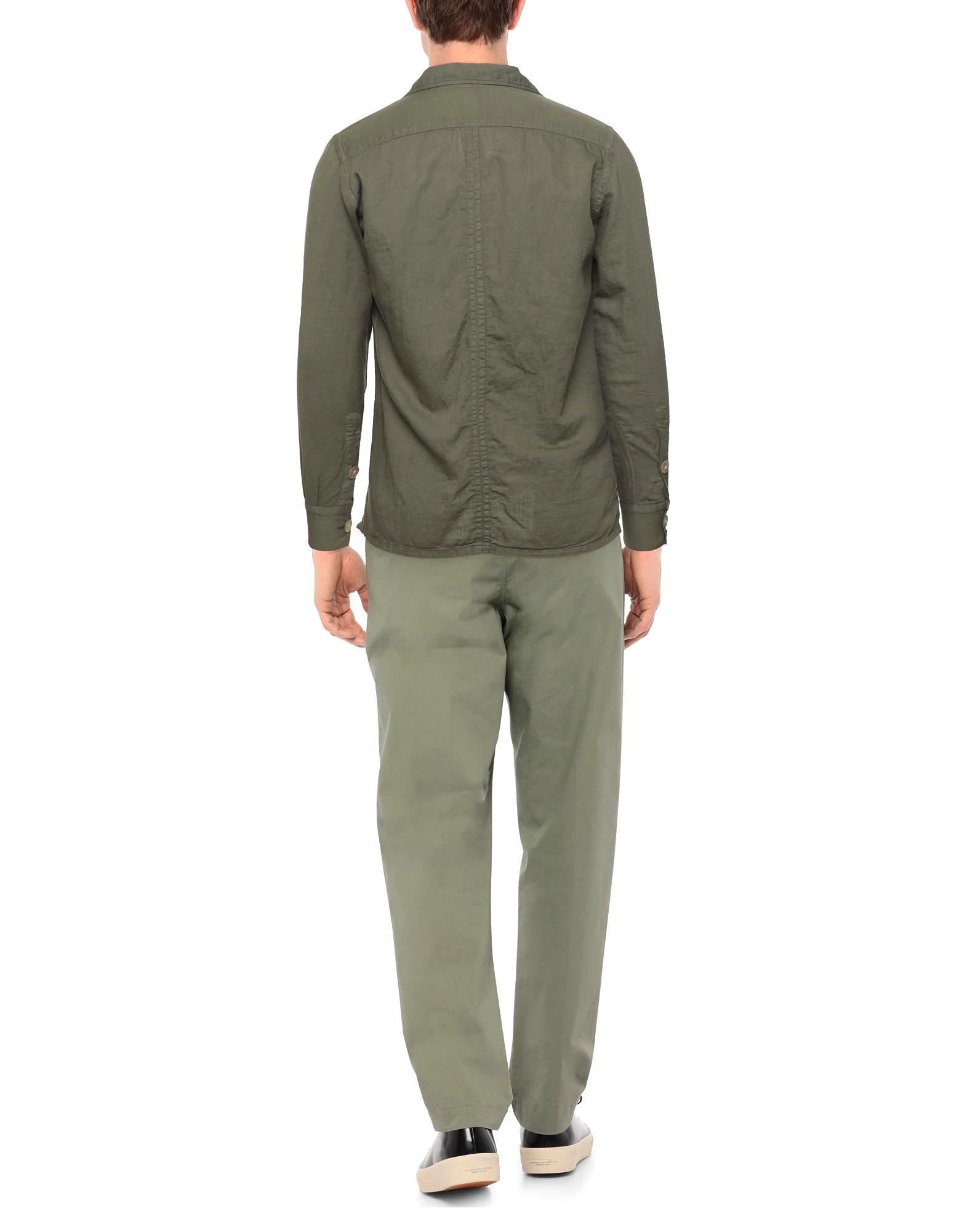 ELEVENTY PLATINUM - MOP Buttons Cotton/Linen Green Blend Shirt Jacket Coat - M