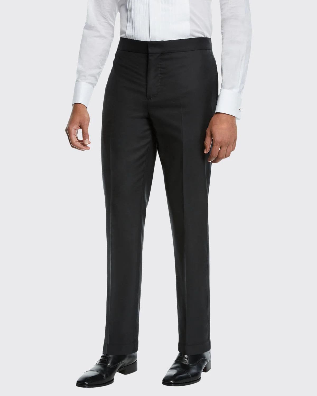 BRUNELLO CUCINELLI - WOOL *CLOSET STAPLE* Black Tuxedo Dress Pants - 40W