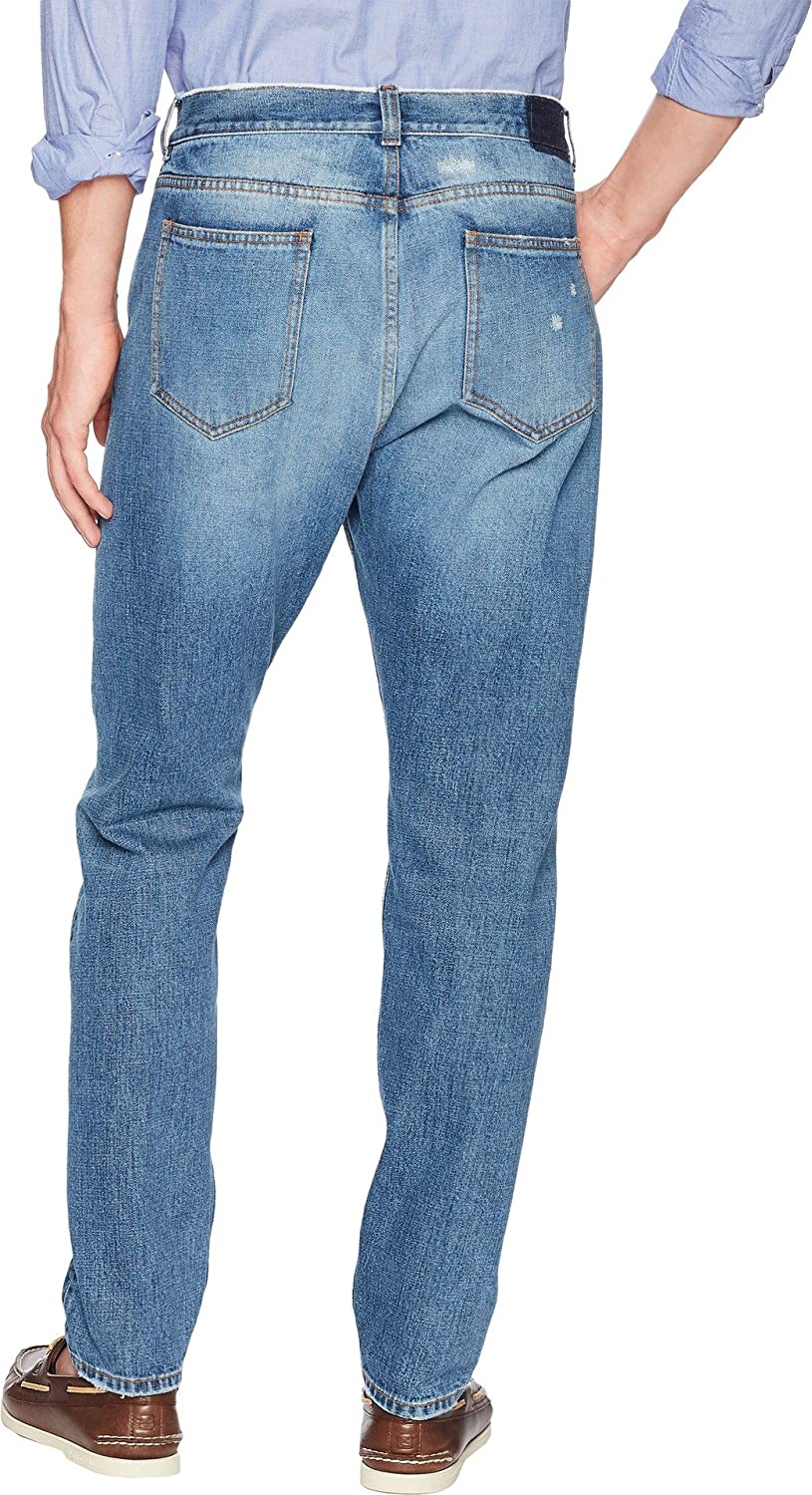 ELEVENTY - "Baggy" Premium Blue Jeans W Logo Details & Weathered Details - 34W