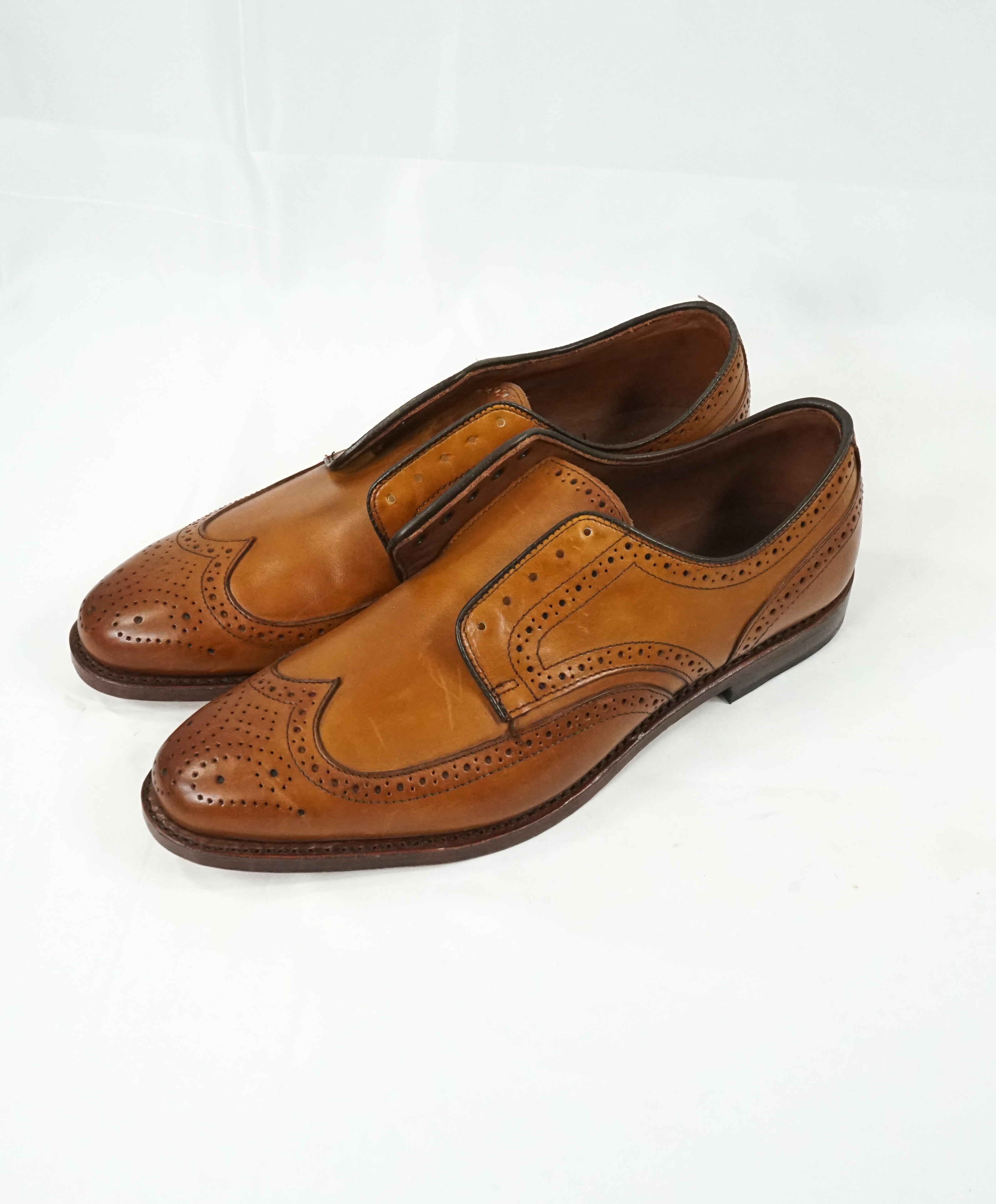 ALLEN EDMONDS - “Stuttgart” Brown Whiskey Leather Brogue Oxfords- 10.5 D