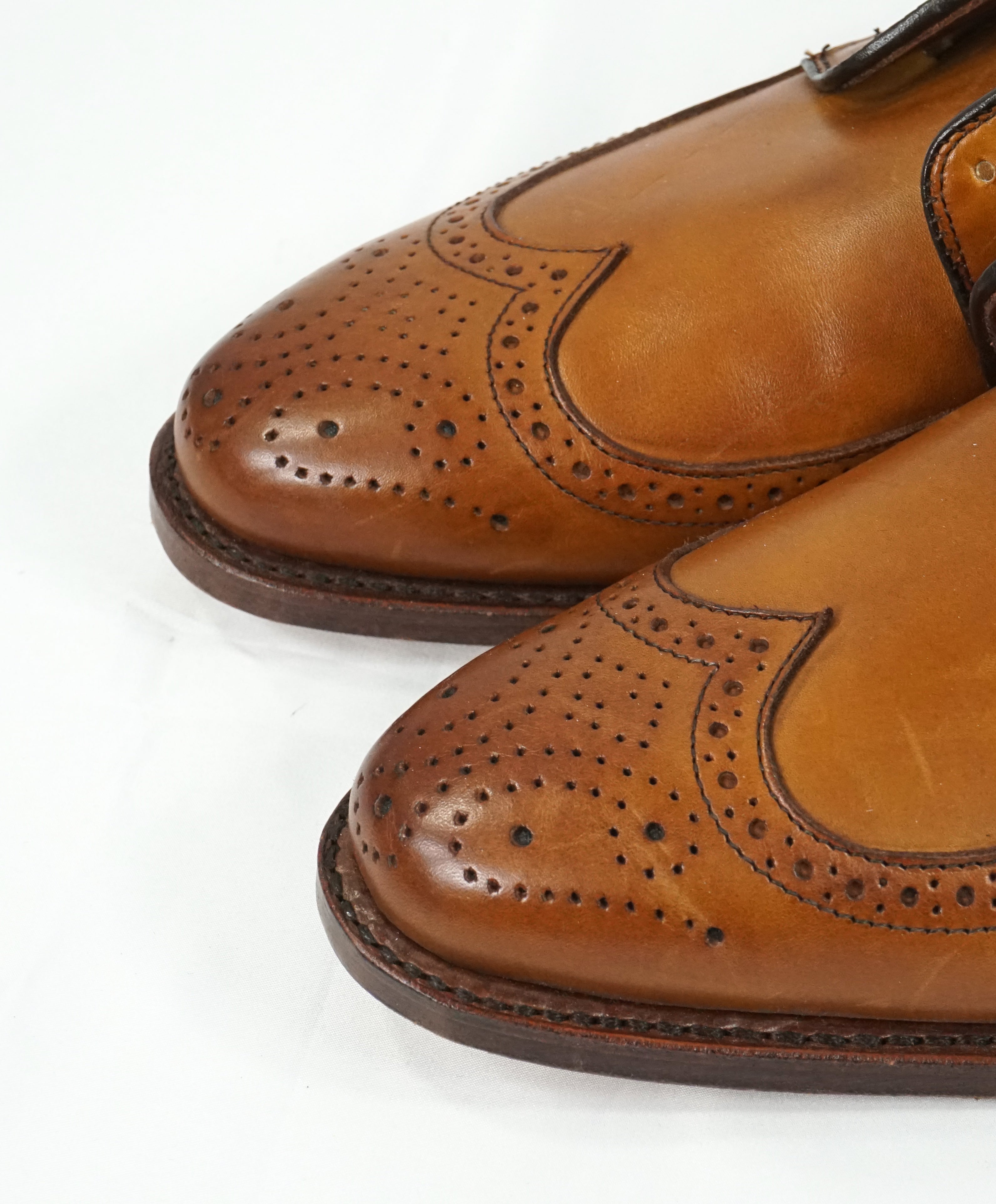 ALLEN EDMONDS - “Stuttgart” Brown Whiskey Leather Brogue Oxfords- 10.5 D