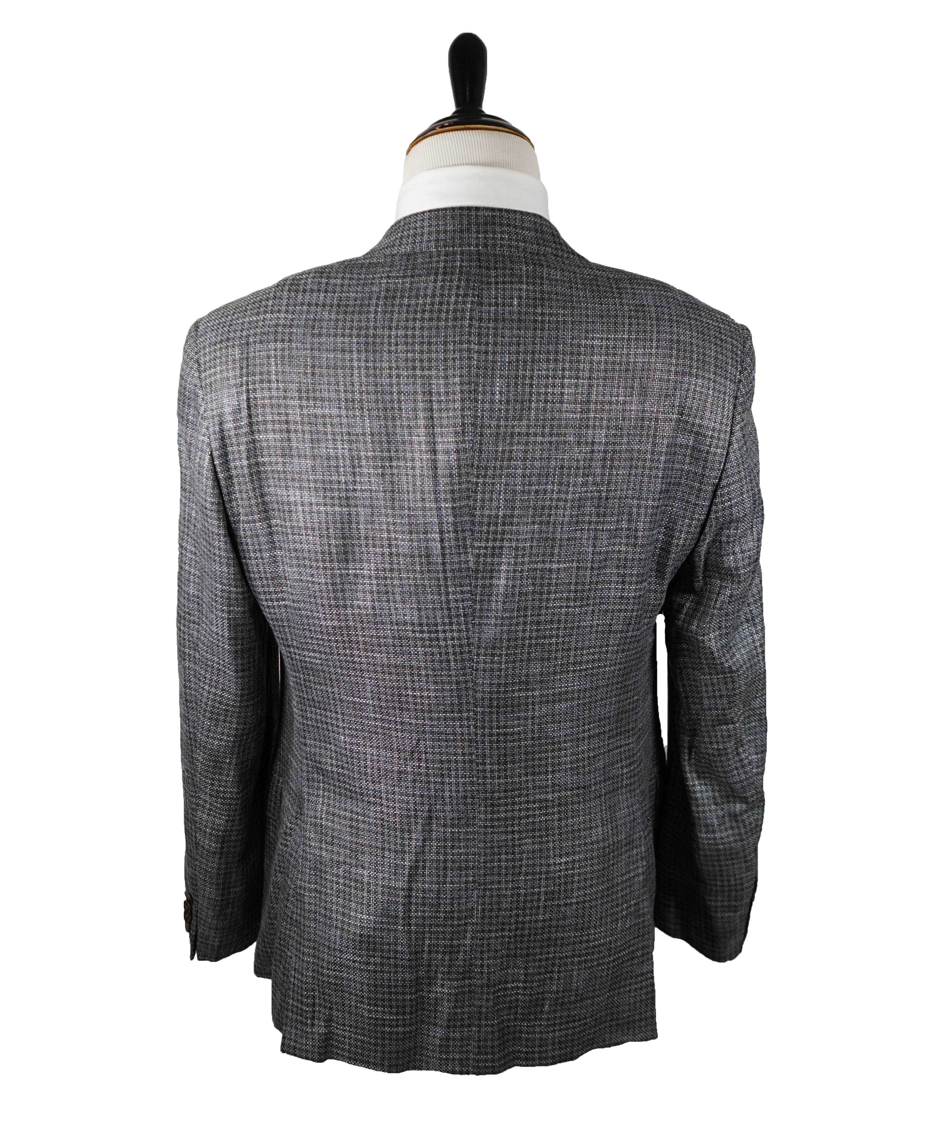 ARMANI COLLEZIONI - “E Line” Green Turquoise Woven Blazer - 40R