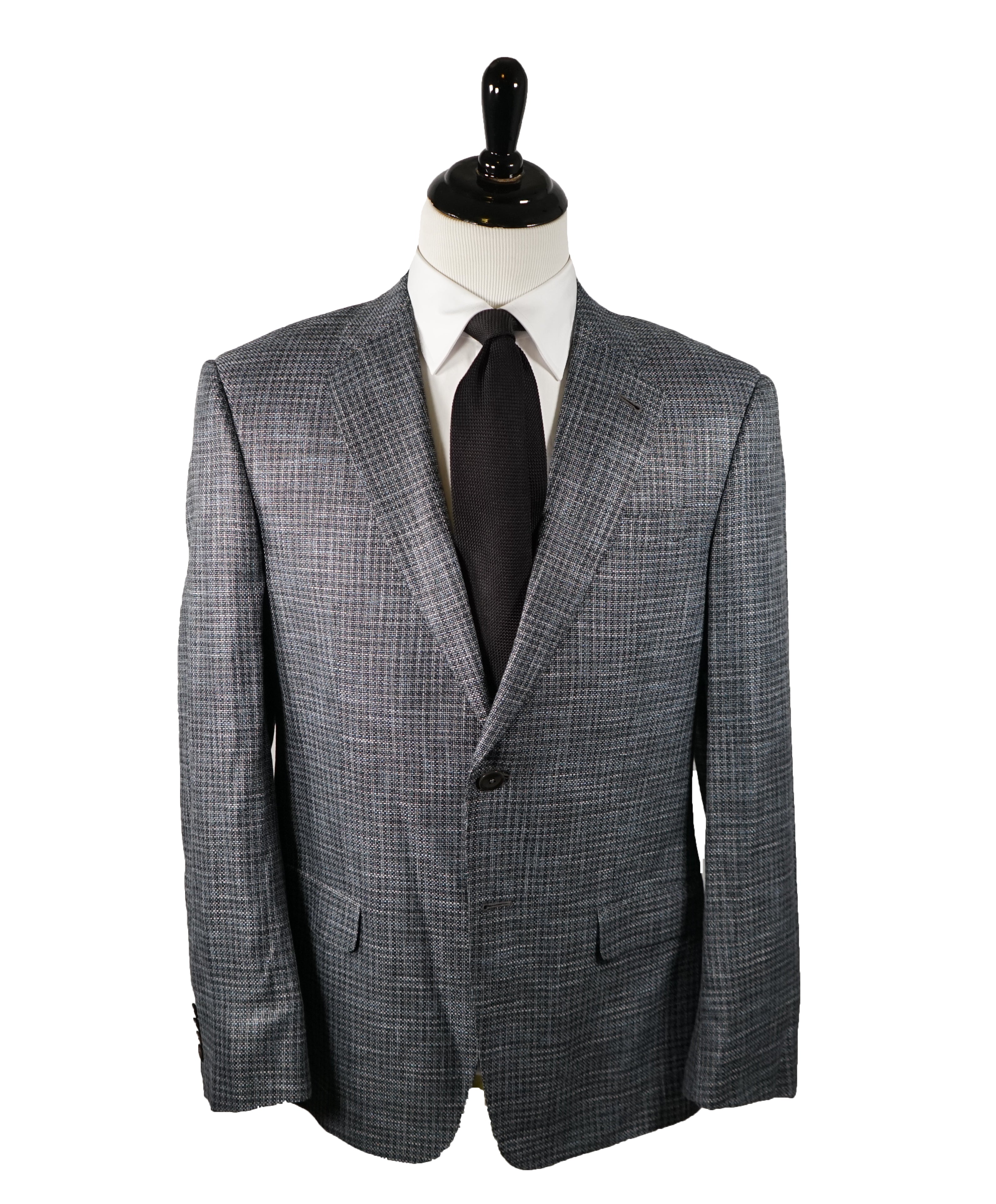 ARMANI COLLEZIONI - “E Line” Green Turquoise Woven Blazer - 40R