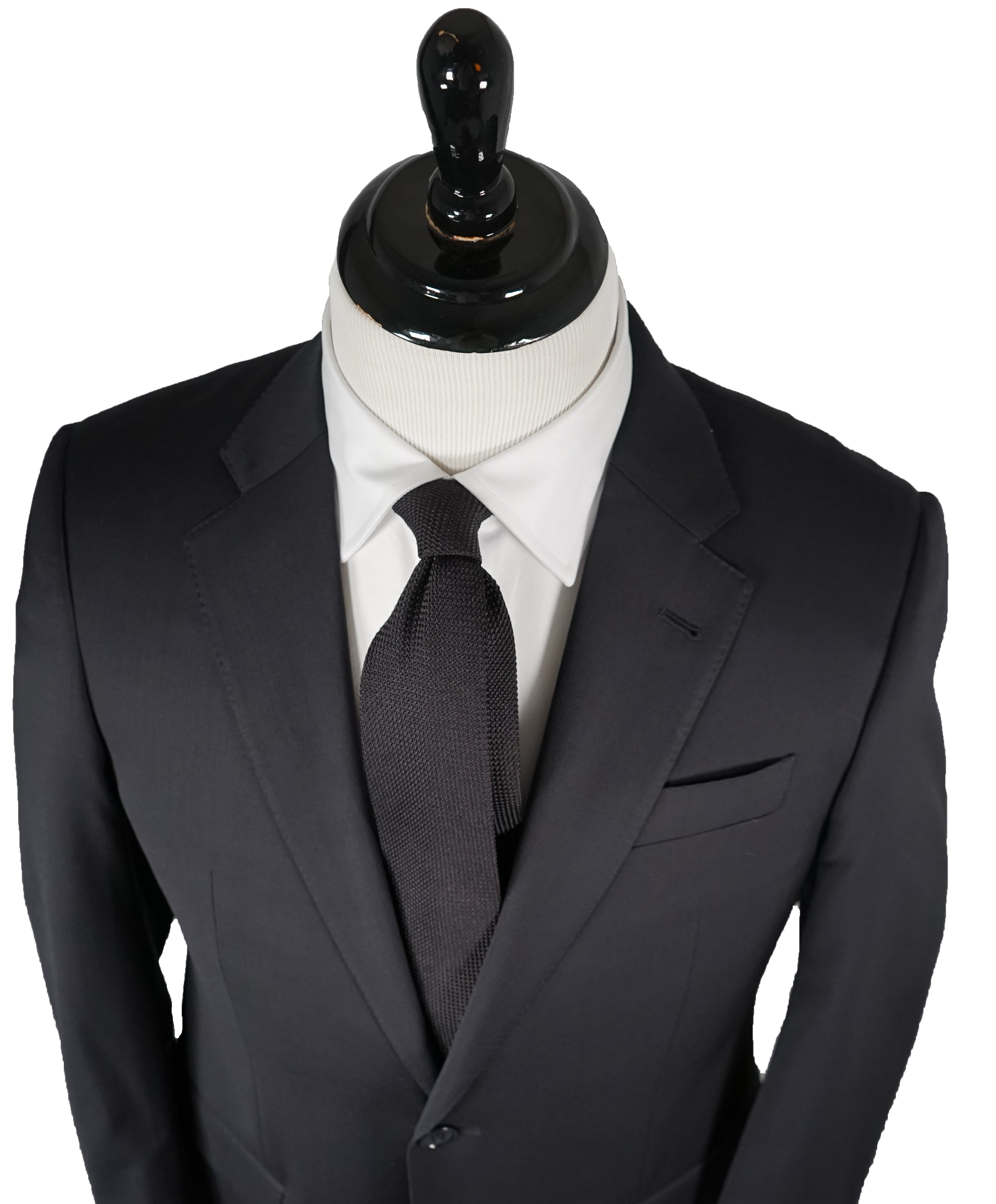 ARMANI COLLEZIONI - “G Line” Natural Stretch Navy Notch Lapel Suit - 38S