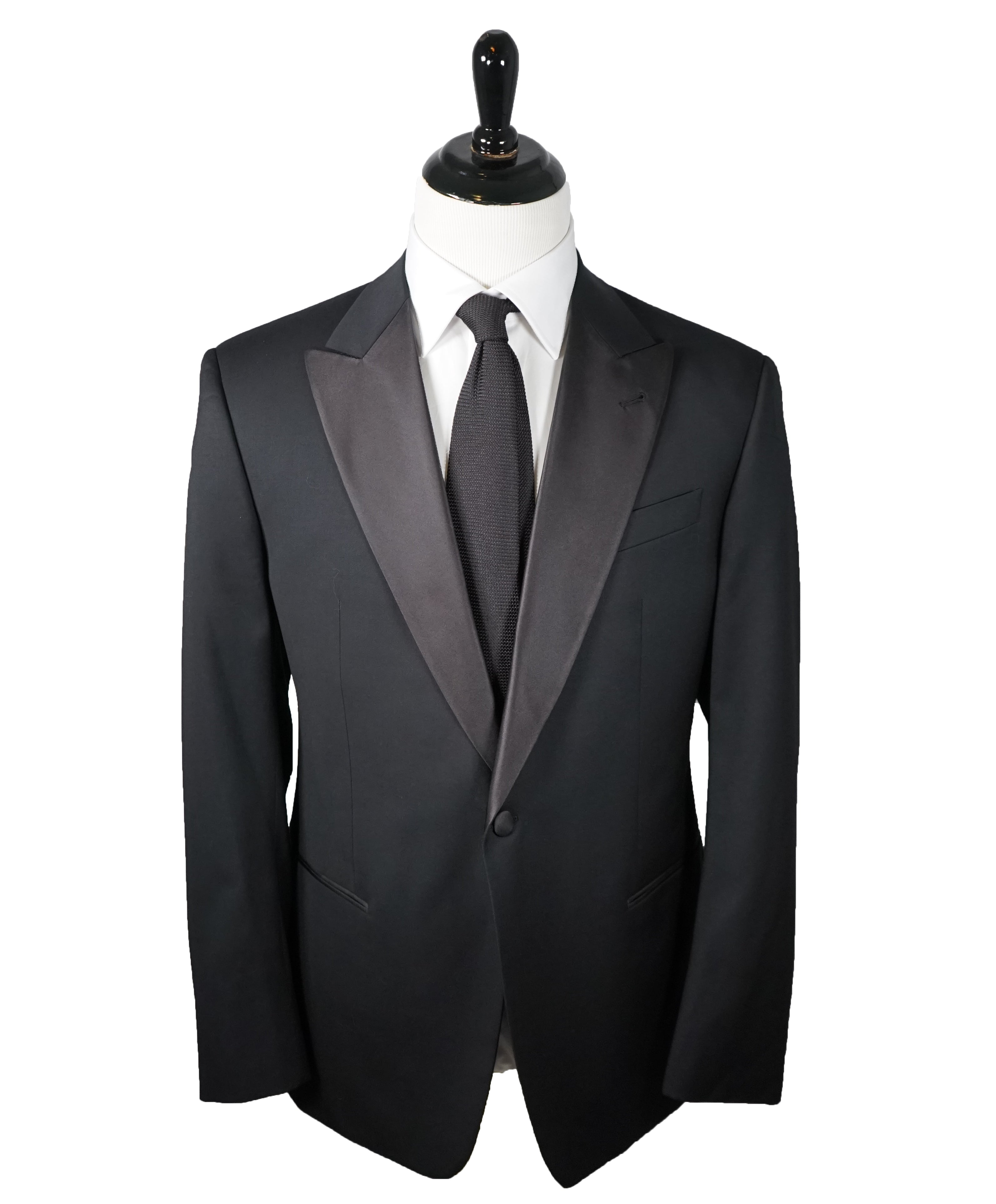 ARMANI COLLEZIONI - “G Line” Natural Stretch Wide Peak Lapel Tuxedo Suit - 44R