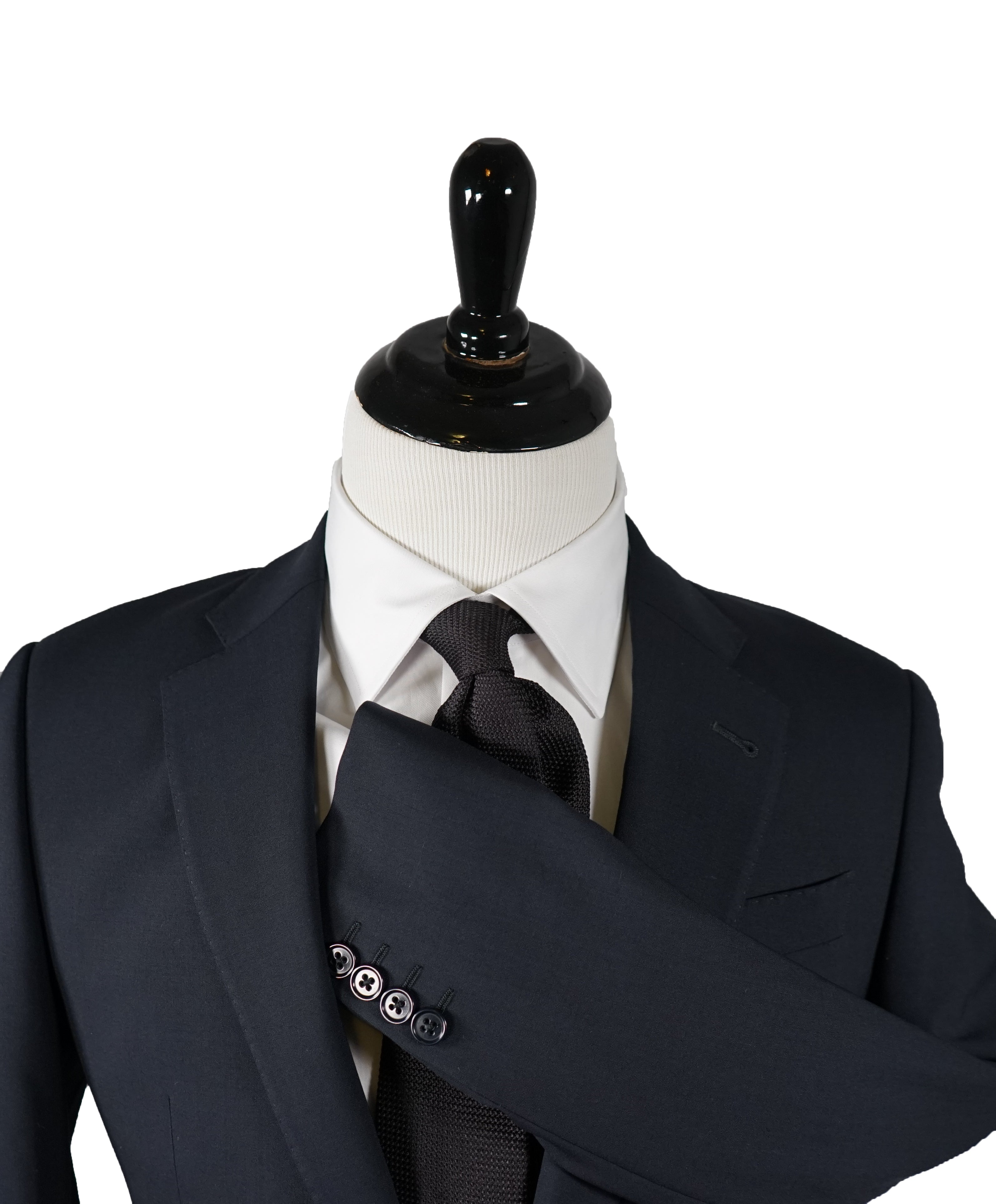 ARMANI COLLEZIONI - “G Line” Natural Stretch Navy Notch Lapel Suit - 38S