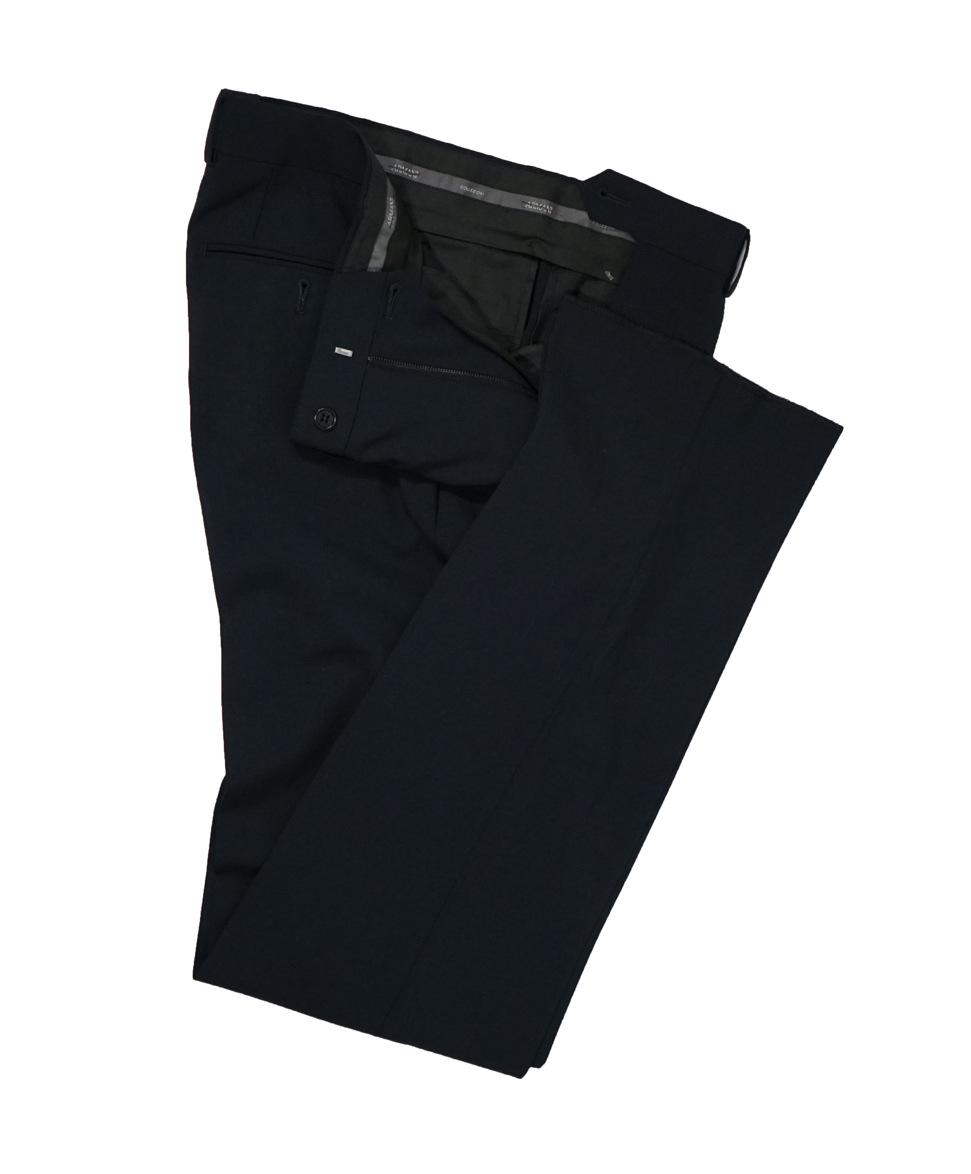 ARMANI COLLEZIONI - “G Line” Natural Stretch Navy Notch Lapel Suit - 38S