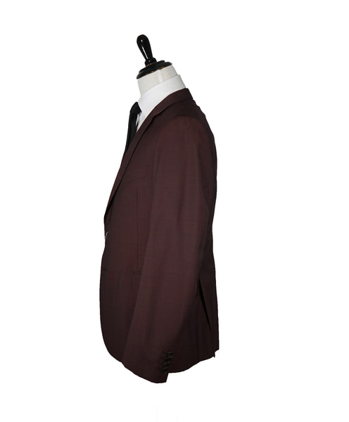 ARMANI COLLEZIONI M Line Burgundy Birdseye Suit 48R Luxe Hanger