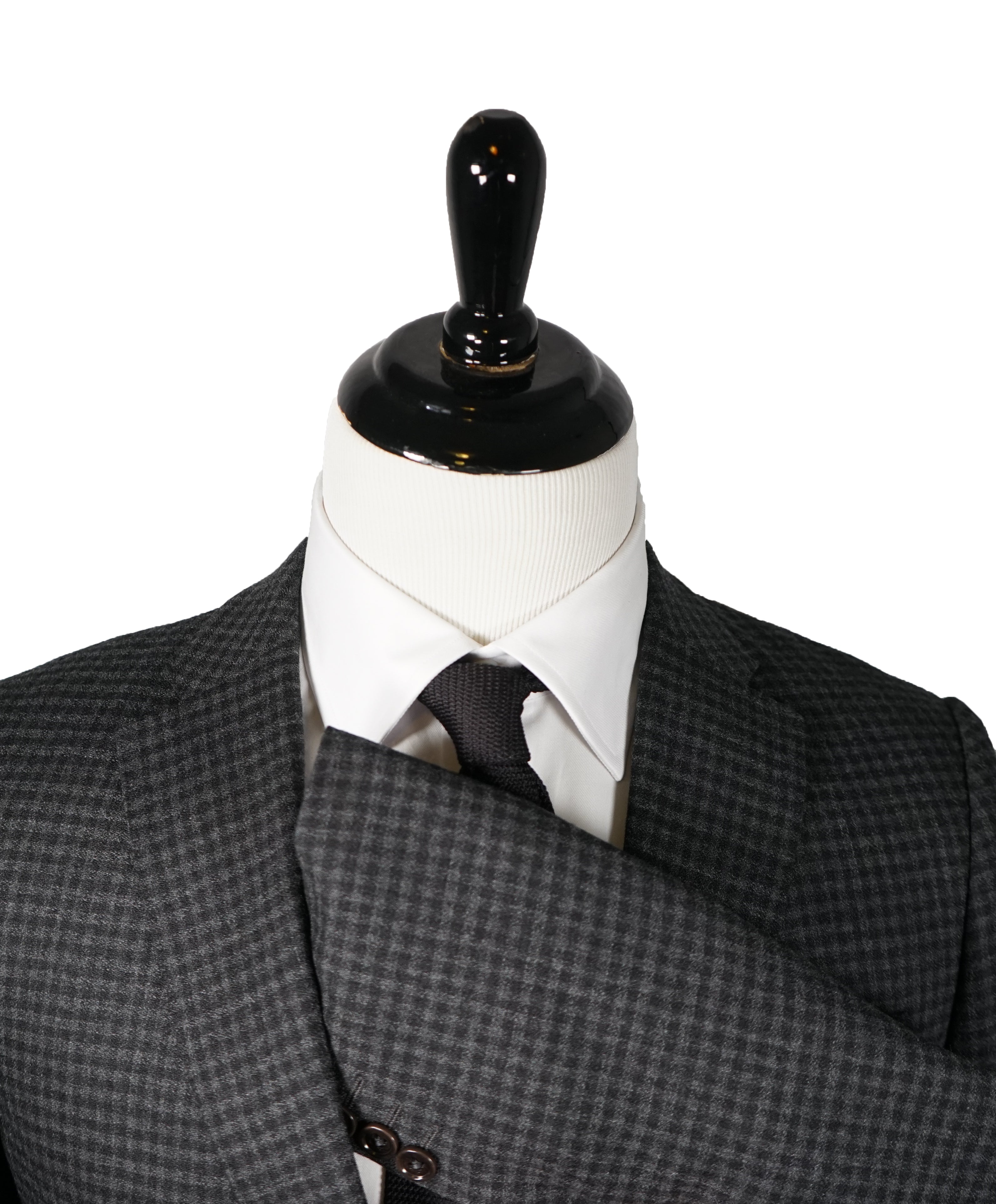 ARMANI COLLEZIONI - "M Line" Slim Drop 8 Melange Check RUNWAY SUIT - 40R