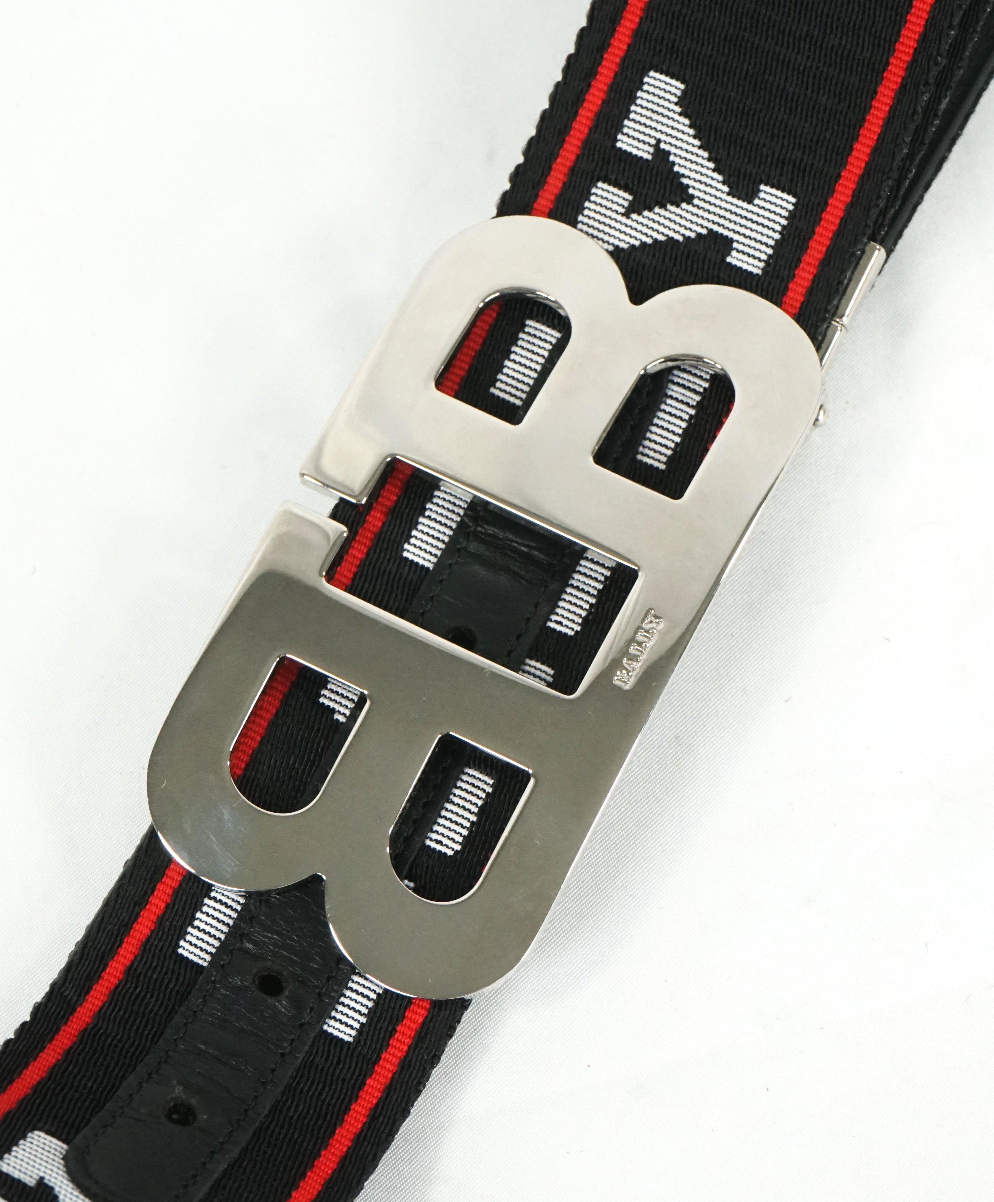 BALLY - Mirror "B" Buckle LOGO Fabric strap Reversible Belt - 42W (105)