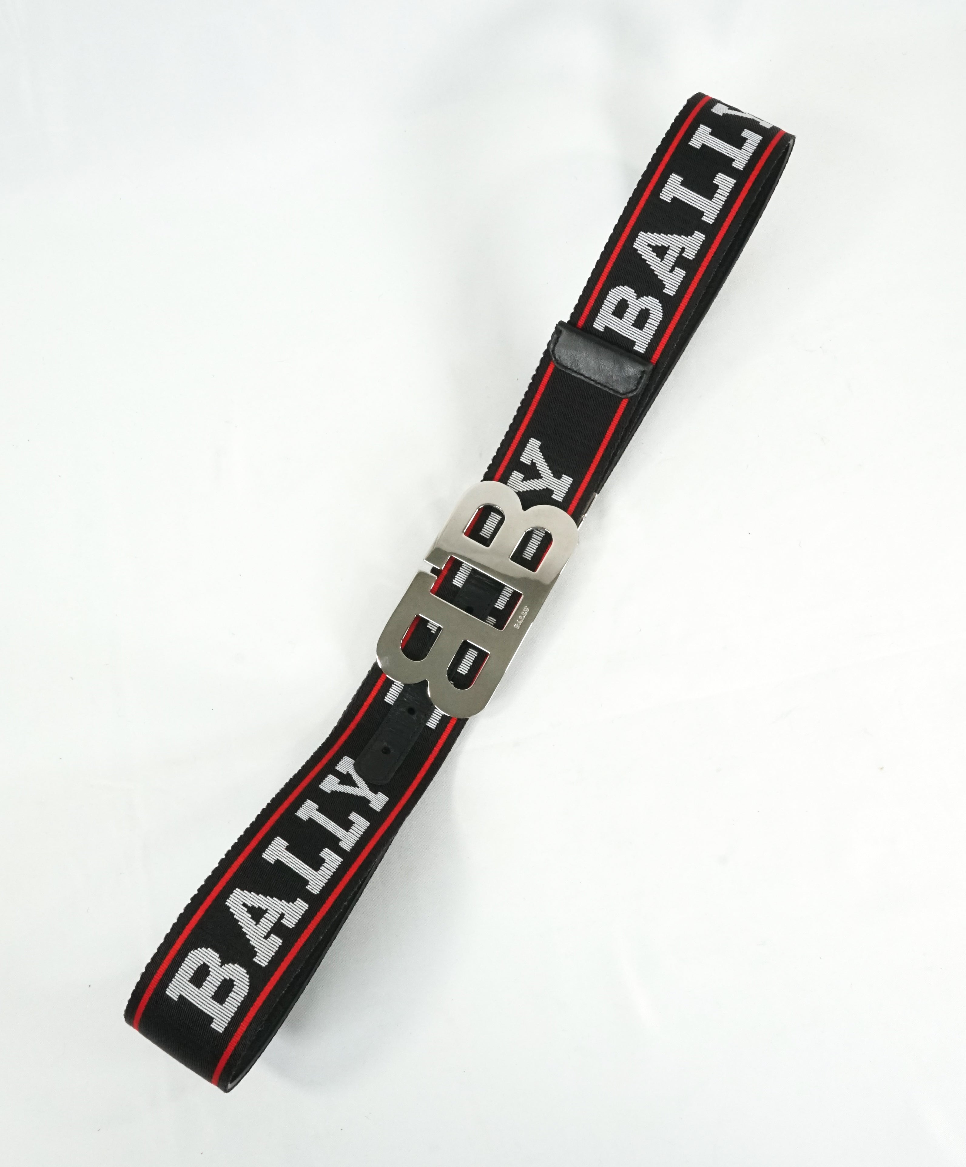 BALLY - Mirror "B" Buckle LOGO Fabric strap Reversible Belt - 42W (105)