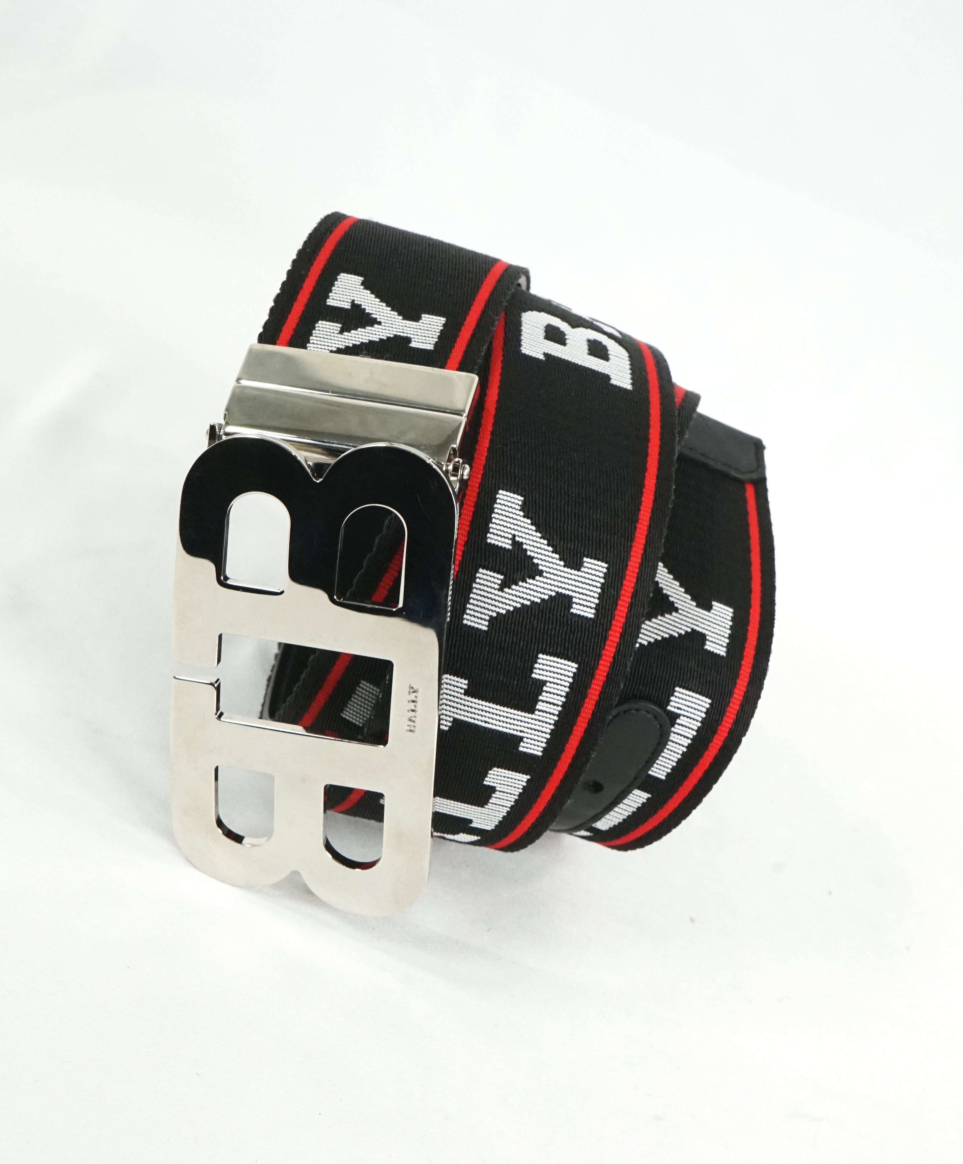 BALLY - Mirror "B" Buckle LOGO Fabric strap Reversible Belt - 42W (105)