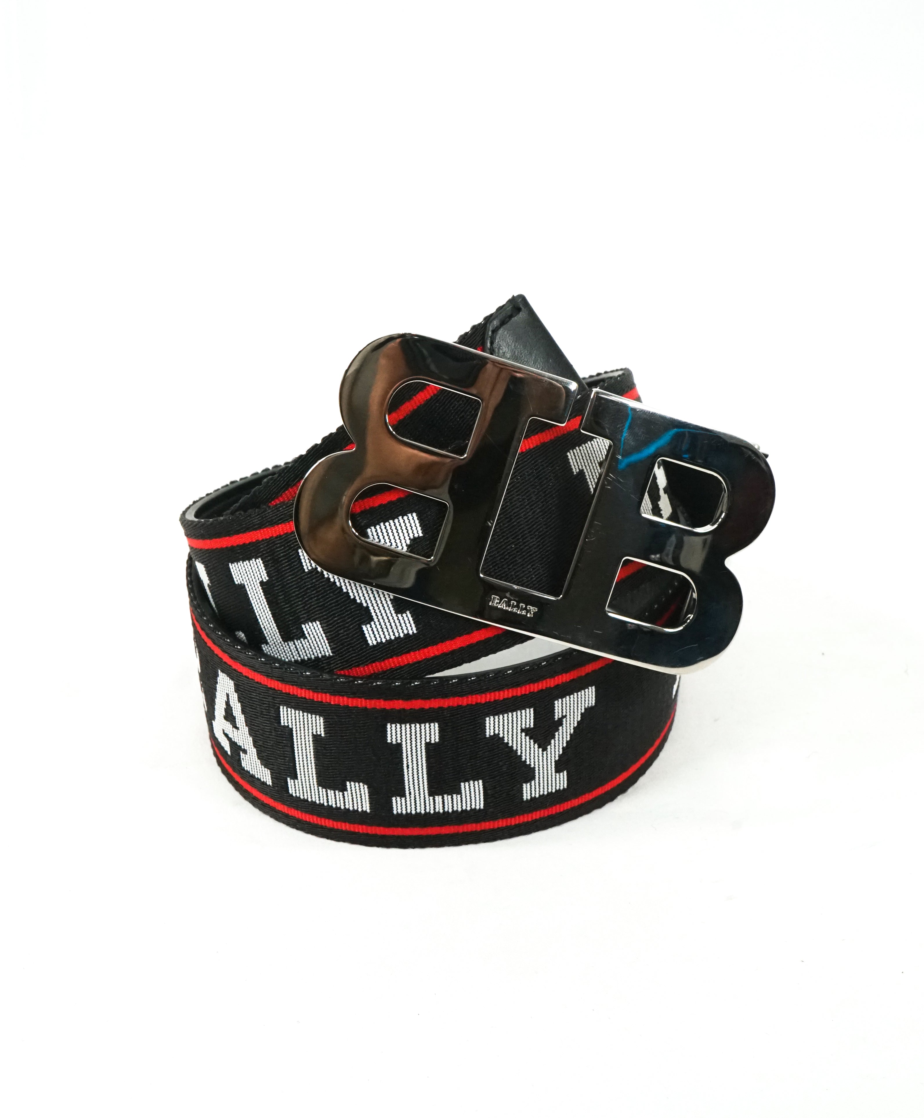 BALLY - Mirror "B" Buckle LOGO Fabric strap Reversible Belt - 42W (105)